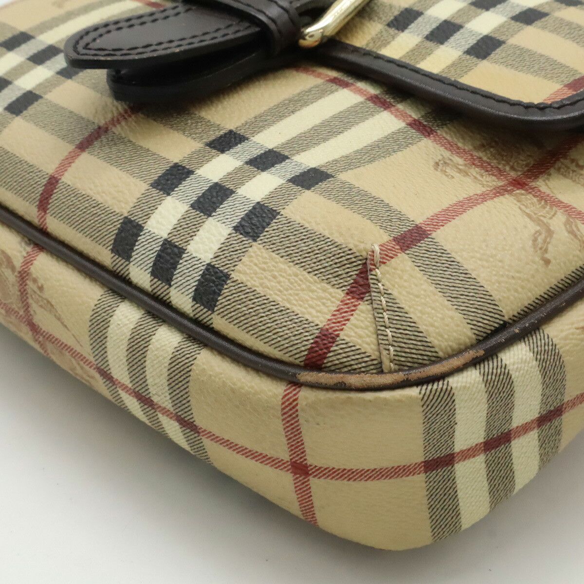 Burberry Burberry Burberry PVC Leather Shadow Horse Nova Check Shoulder Bag Canvas Shoulder Bag DUTY FREE for USA Size ONE SIZE - 3 Thumbnail