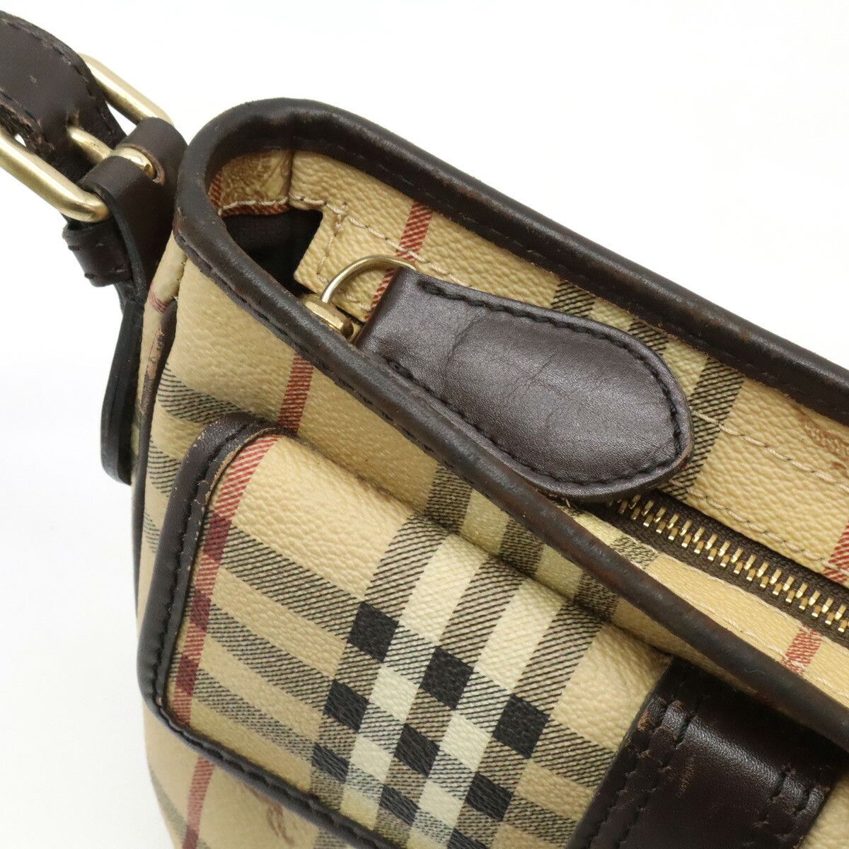 Burberry Burberry Burberry PVC Leather Shadow Horse Nova Check Shoulder Bag Canvas Shoulder Bag DUTY FREE for USA Size ONE SIZE - 4 Thumbnail