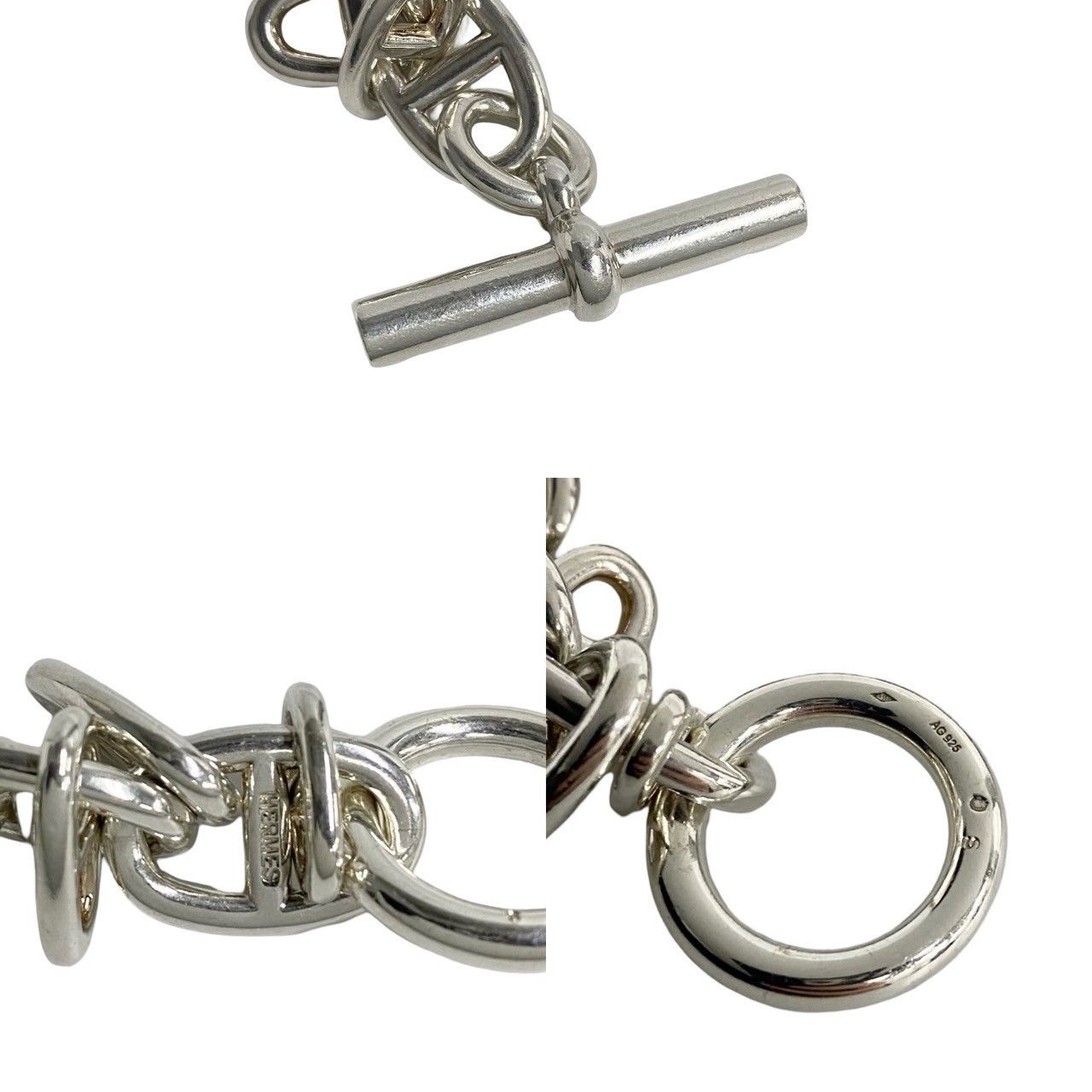 Hermes Hermes Hermes Tantamar Silver 925 Bracelet Metal Bracelet Size ONE SIZE - 3 Thumbnail