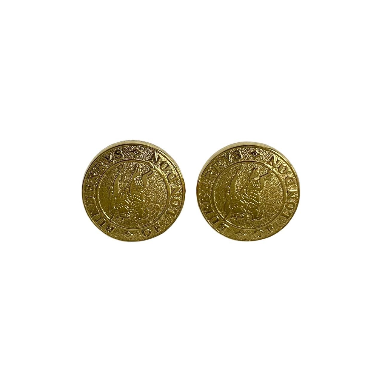 Burberry Burberry Shadow Horse Logo Button Motif Earrings Metal Earrings DUTY FREE for USA