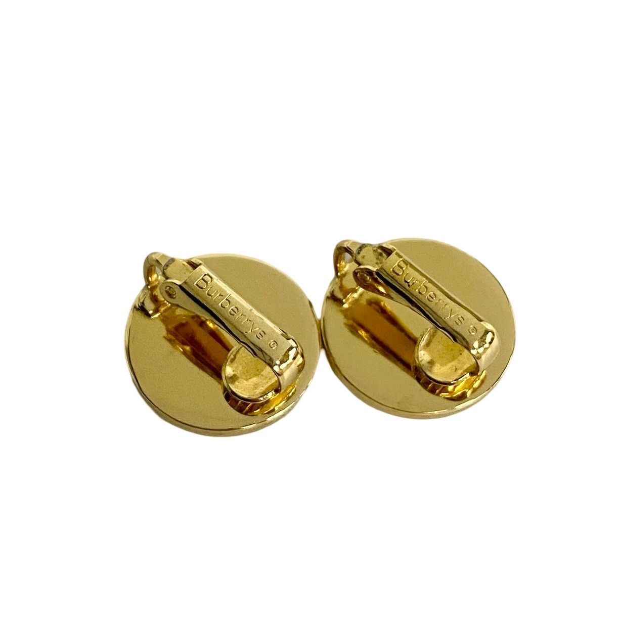 Burberry Burberry Shadow Horse Logo Button Motif Earrings Metal Earrings DUTY FREE for USA