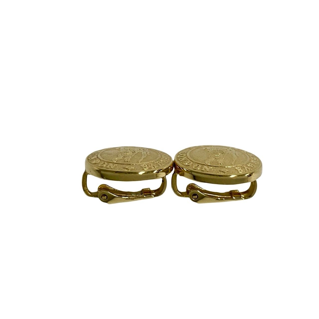 Burberry Burberry Shadow Horse Logo Button Motif Earrings Metal Earrings DUTY FREE for USA