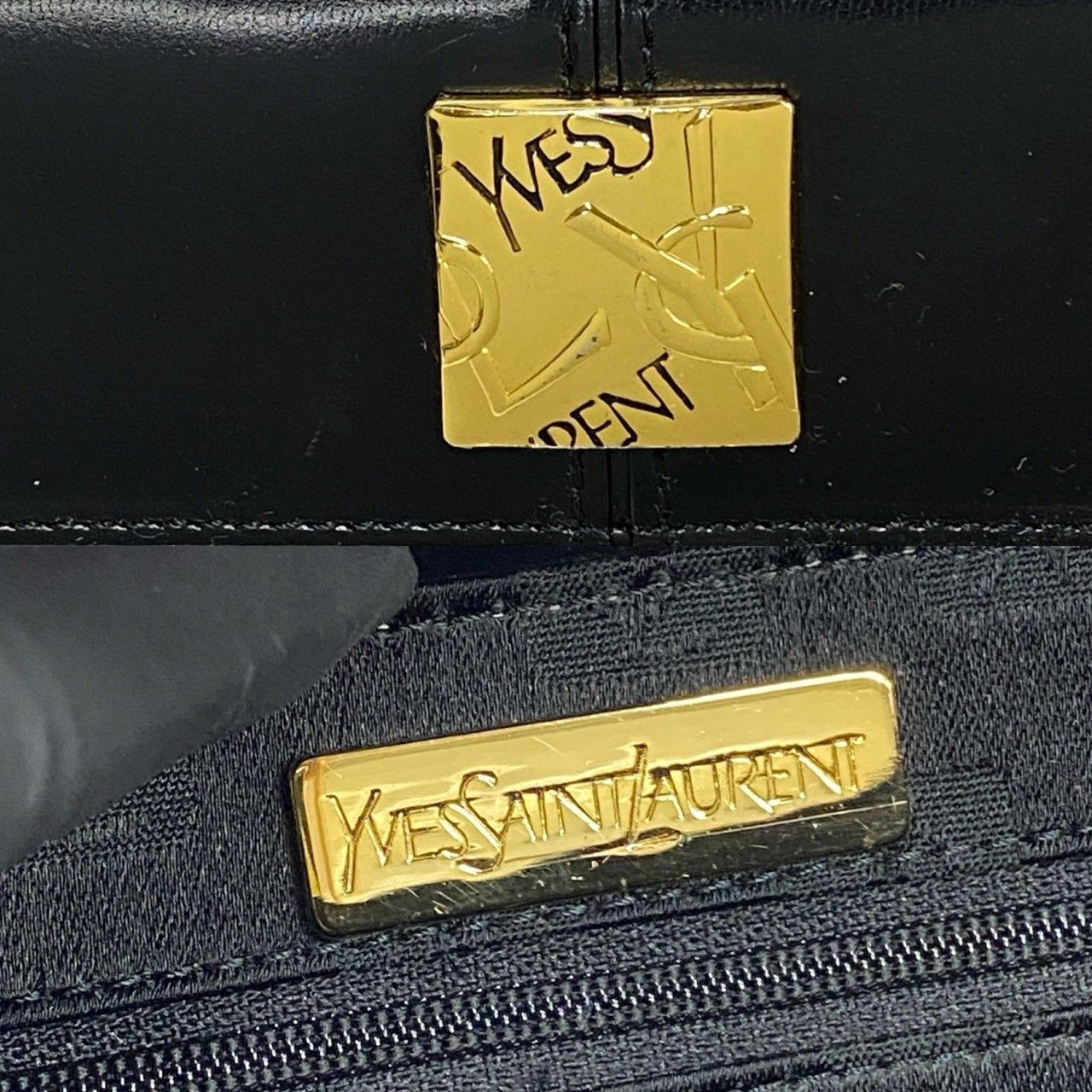 Yves Saint Laurent Yves Saint Laurent Yves Saint Laurent YSL Logo Calf Leather Handbag Leather Handbag Size ONE SIZE - 4 Thumbnail