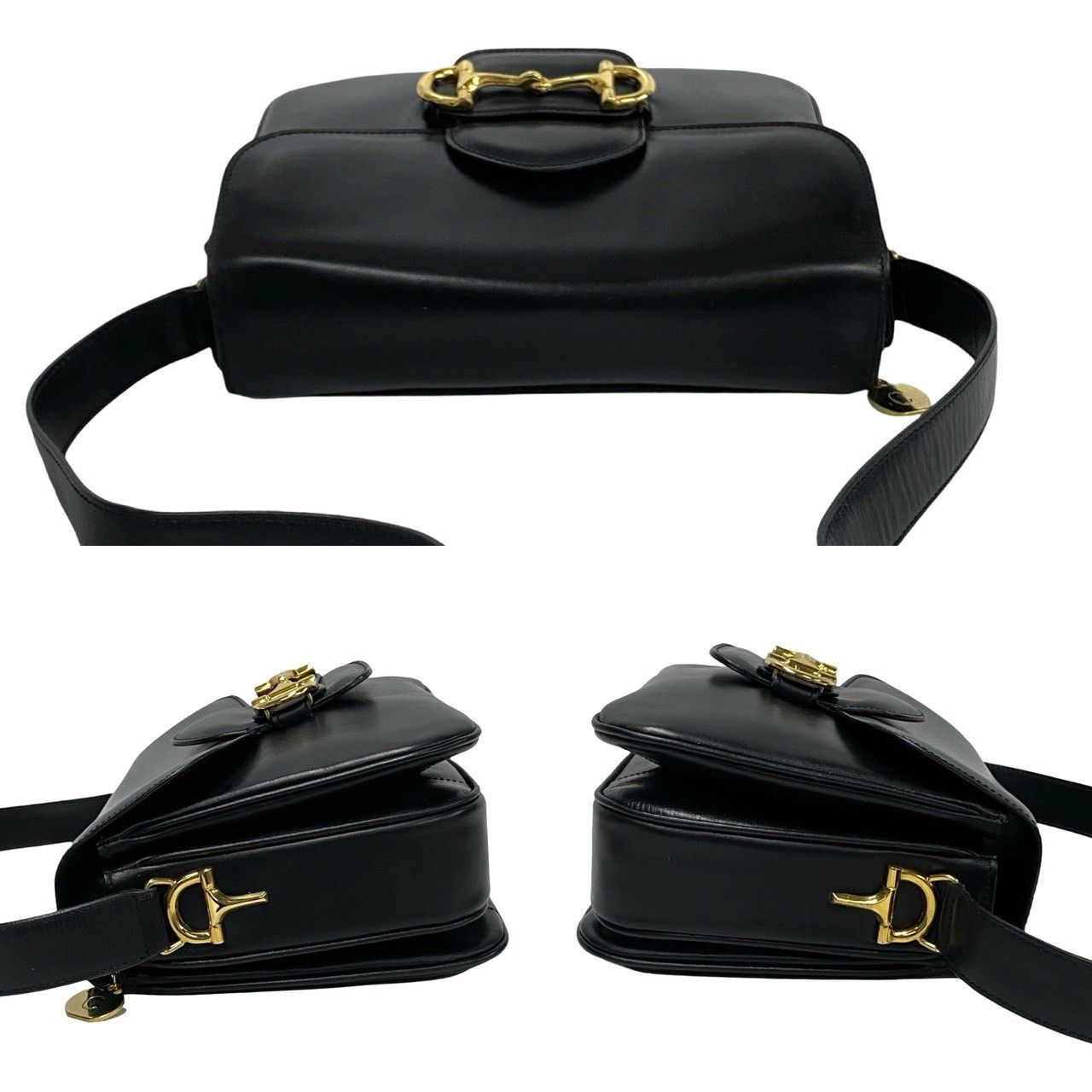 Celine Celine Celine Horsebit Leather Shoulder Bag Leather Shoulder Bag Size ONE SIZE - 6 Thumbnail
