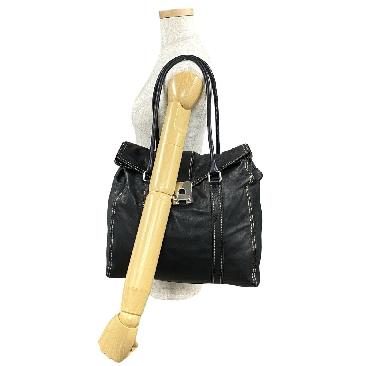 Prada Prada Prada Leather 2way Bag Leather Tote Bag Size ONE SIZE - 3 Thumbnail