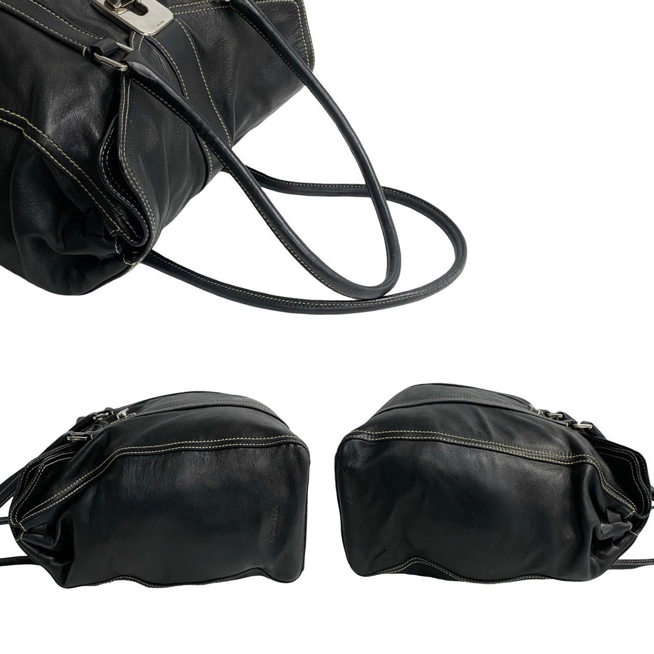Prada Prada Prada Leather 2way Bag Leather Tote Bag Size ONE SIZE - 6 Thumbnail