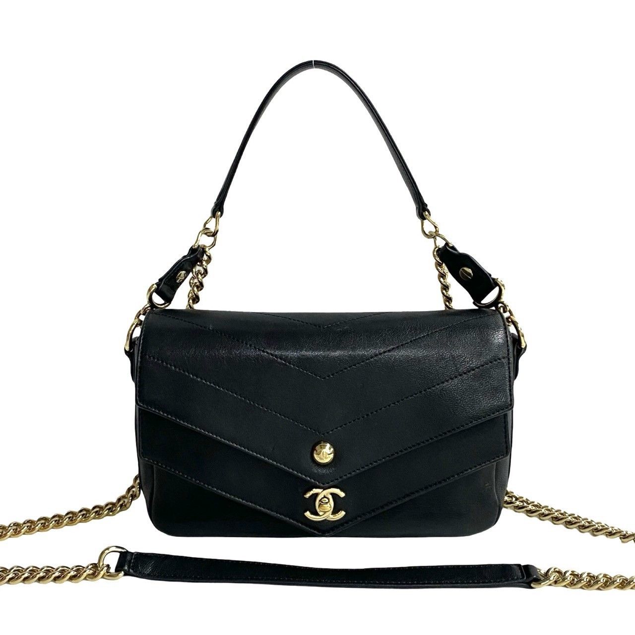 Chanel Chanel Chanel Coco Mark V Stitch Leather 2way Bag Leather Shoulder Bag Size ONE SIZE - 2 Thumbnail