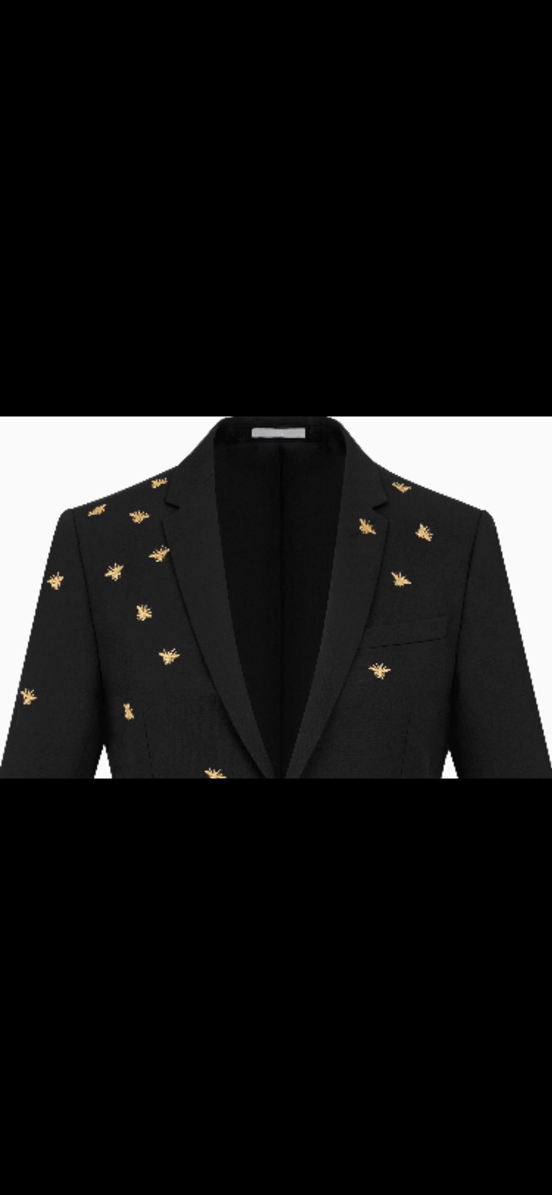 Dior Dior JACKET BEES EMBROIDERED IN 24K GOLD THREAD BLACK WOOL Grailed