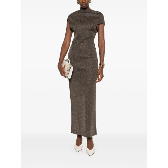Max Mara MAX MARA Women Dresses ESCHIMO 085 001 BROWN Size S / US 4 / IT 40 - 4 Thumbnail