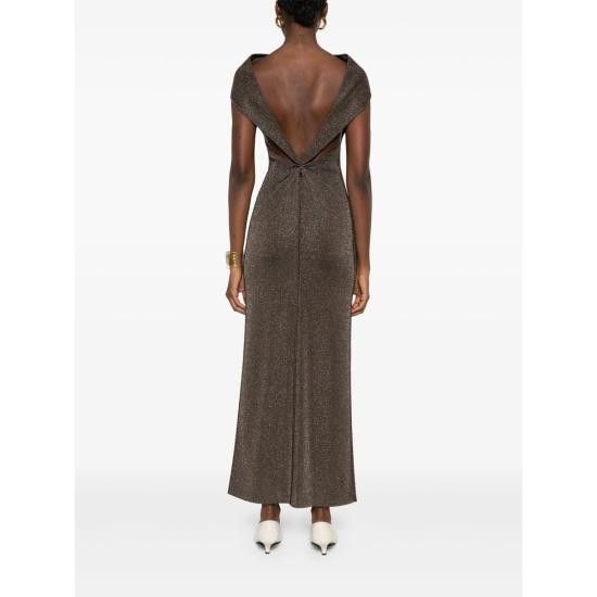 Max Mara MAX MARA Women Dresses ESCHIMO 085 001 BROWN Size M / US 6-8 / IT 42-44 - 5 Thumbnail