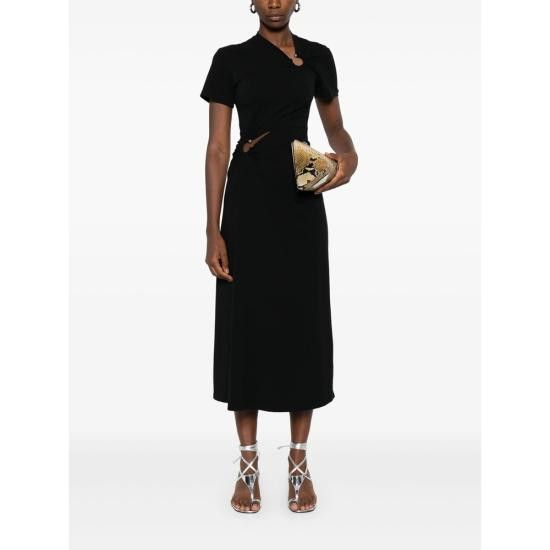 Paco Rabanne PACO RABANNE Women Dresses 25PJRC062 OO0555 P001 BLACK Size S / US 4 / IT 40 - 4 Thumbnail