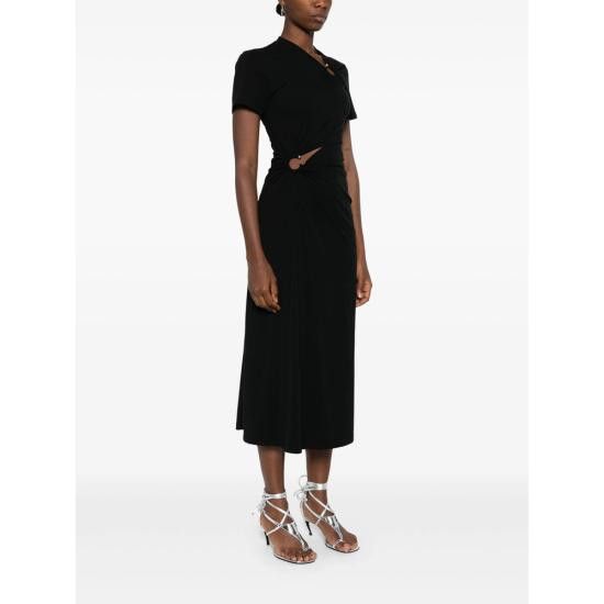 Paco Rabanne PACO RABANNE Women Dresses 25PJRC062 OO0555 P001 BLACK Size M / US 6-8 / IT 42-44 - 3 Thumbnail