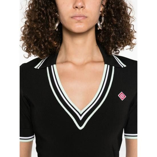 Casablanca CASABLANCA Women Polo Shirts KW 1018 01 BLACK Size M / US 6-8 / IT 42-44 - 3 Thumbnail