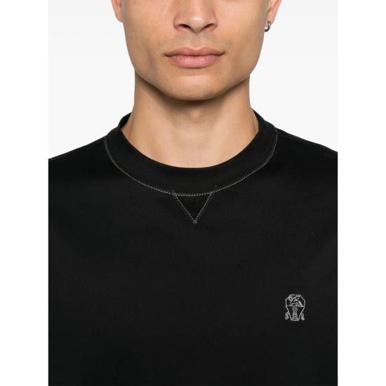 Brunello Cucinelli BRUNELLO CUCINELLI Men T-Shirts M0B131328G CG938 BLACK Size US M / EU 48-50 / 2 - 2 Thumbnail