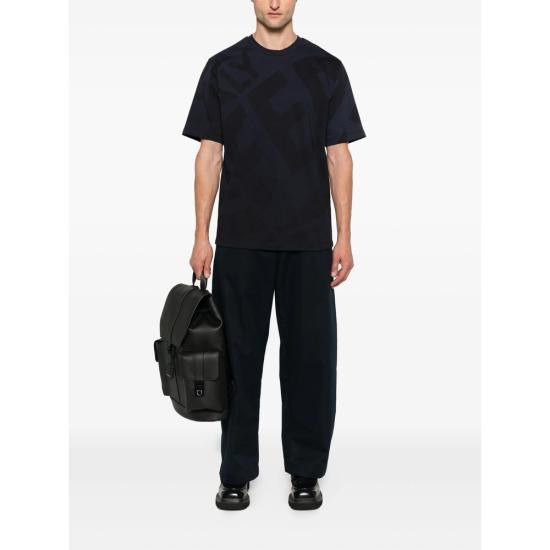 Salvatore Ferragamo SALVATORE FERRAGAMO Men T-Shirts 144857 0786383 BLU BLUE Size US XL / EU 56 / 4 - 4 Thumbnail
