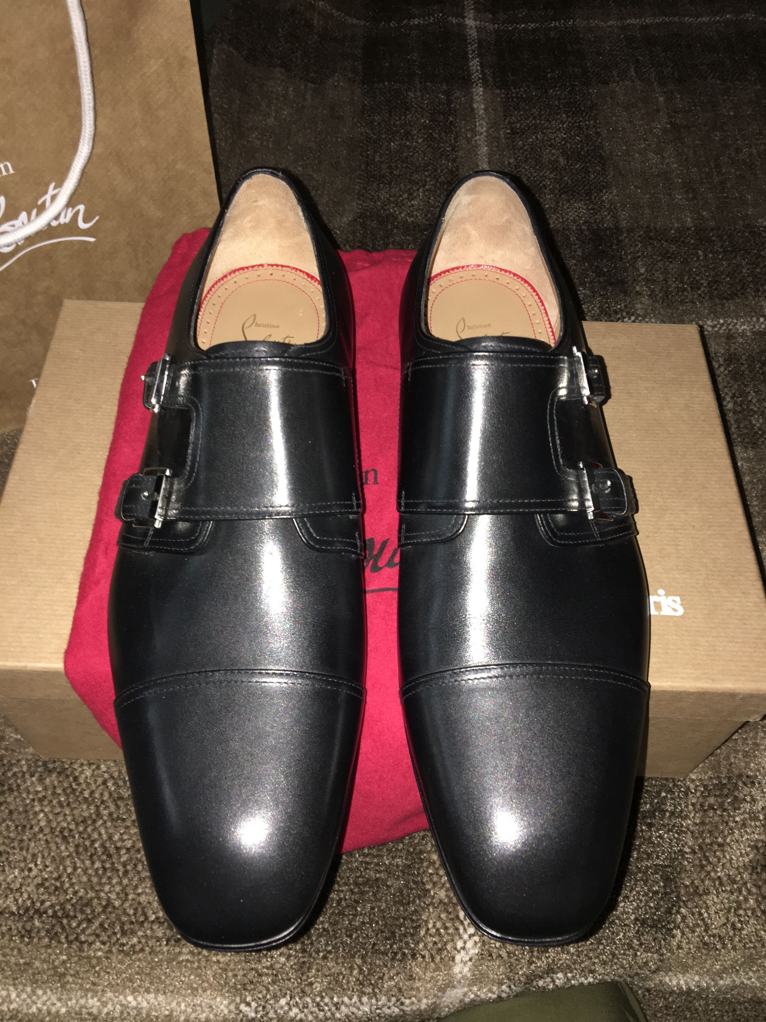 Christian Louboutin Christian Louboutin Mortimer Flat Calf Double Monk Strap Grailed