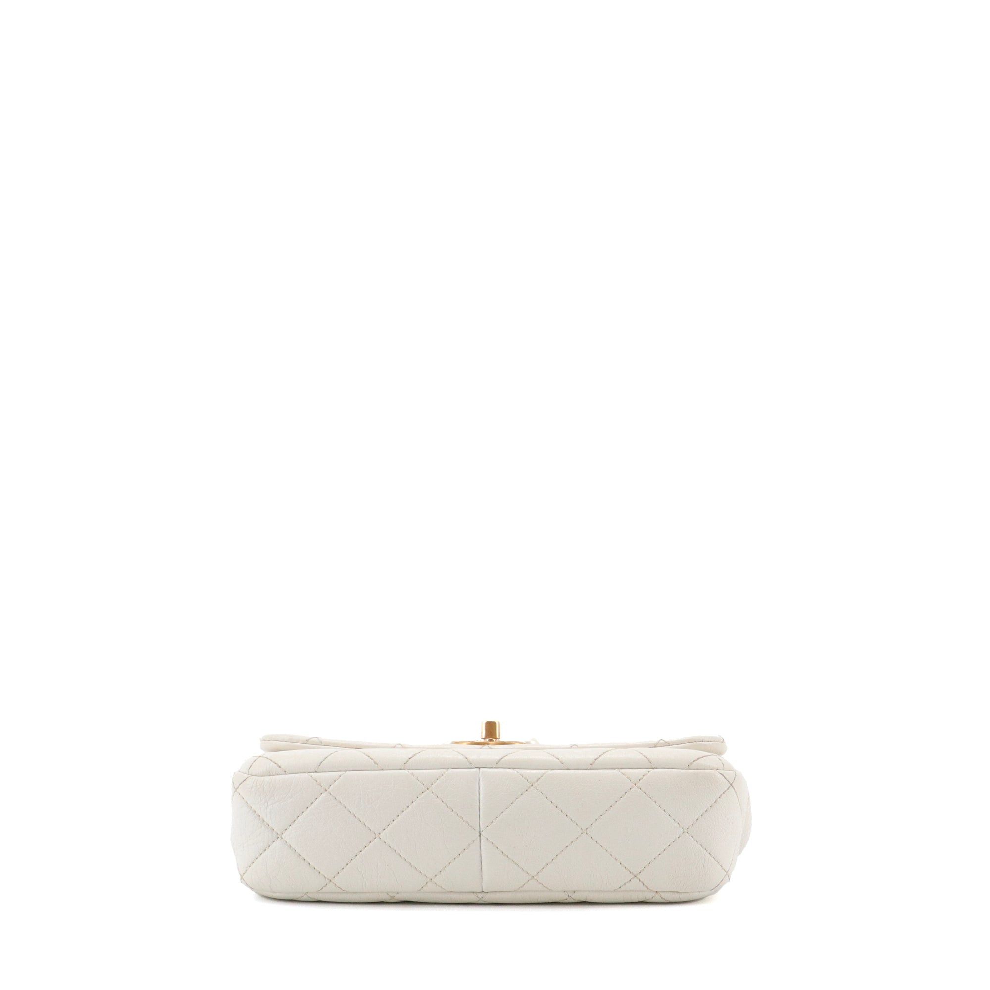 Chanel CHANEL - Chanel Pearl Side Flap shoulder bag in white glazed leather, limited edition Size ONE SIZE - 3 Thumbnail