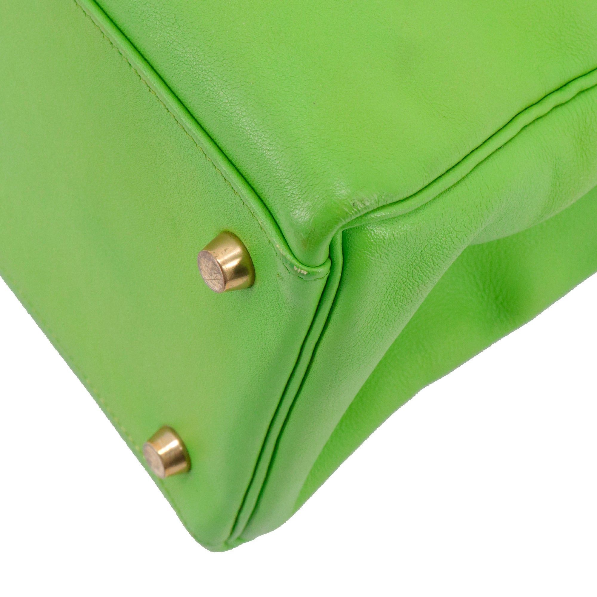 Hermes HERMÈS - Kelly 35 Hermès handbag in grany green swift leather Size ONE SIZE - 9 Thumbnail