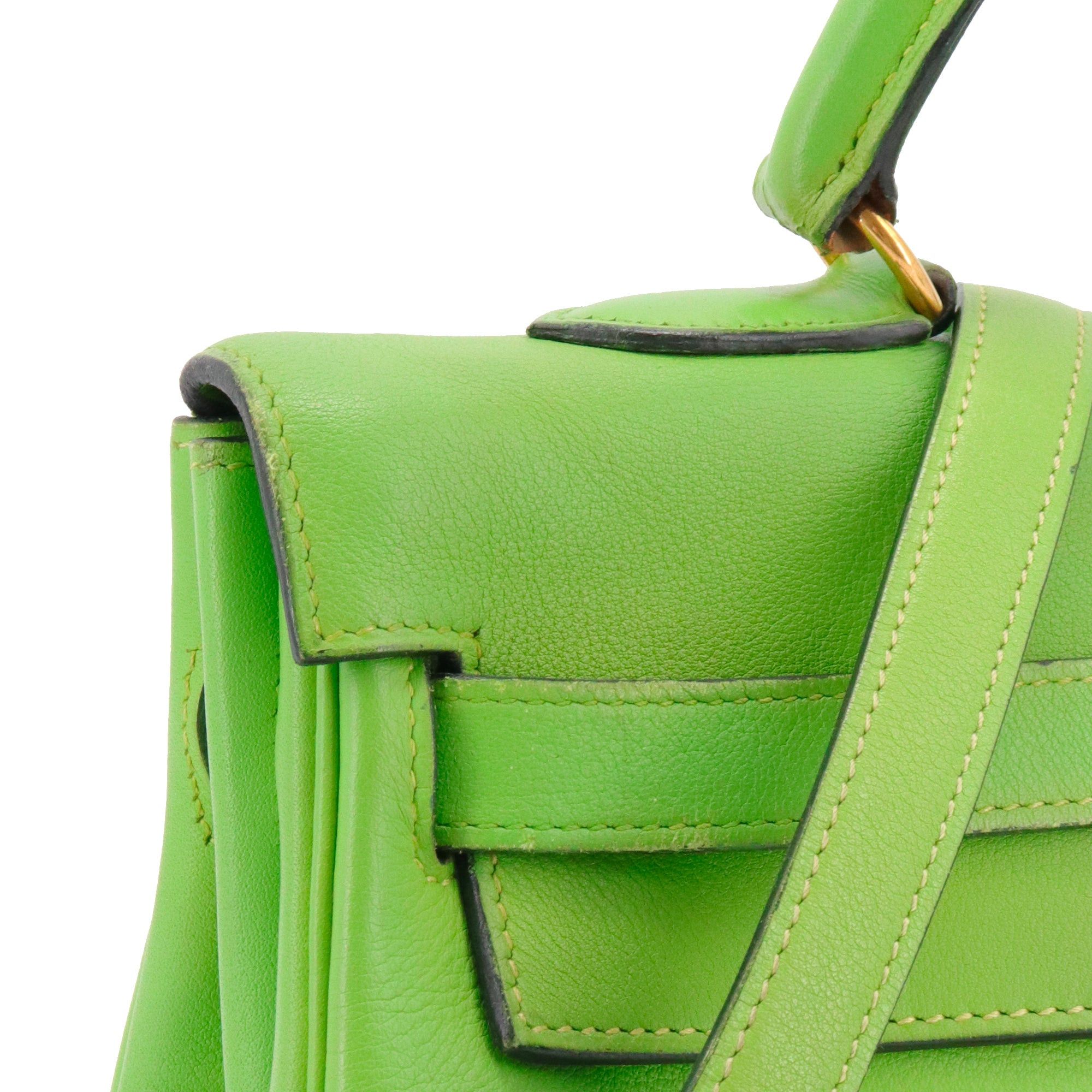 Hermes HERMÈS - Kelly 35 Hermès handbag in grany green swift leather Size ONE SIZE - 7 Thumbnail