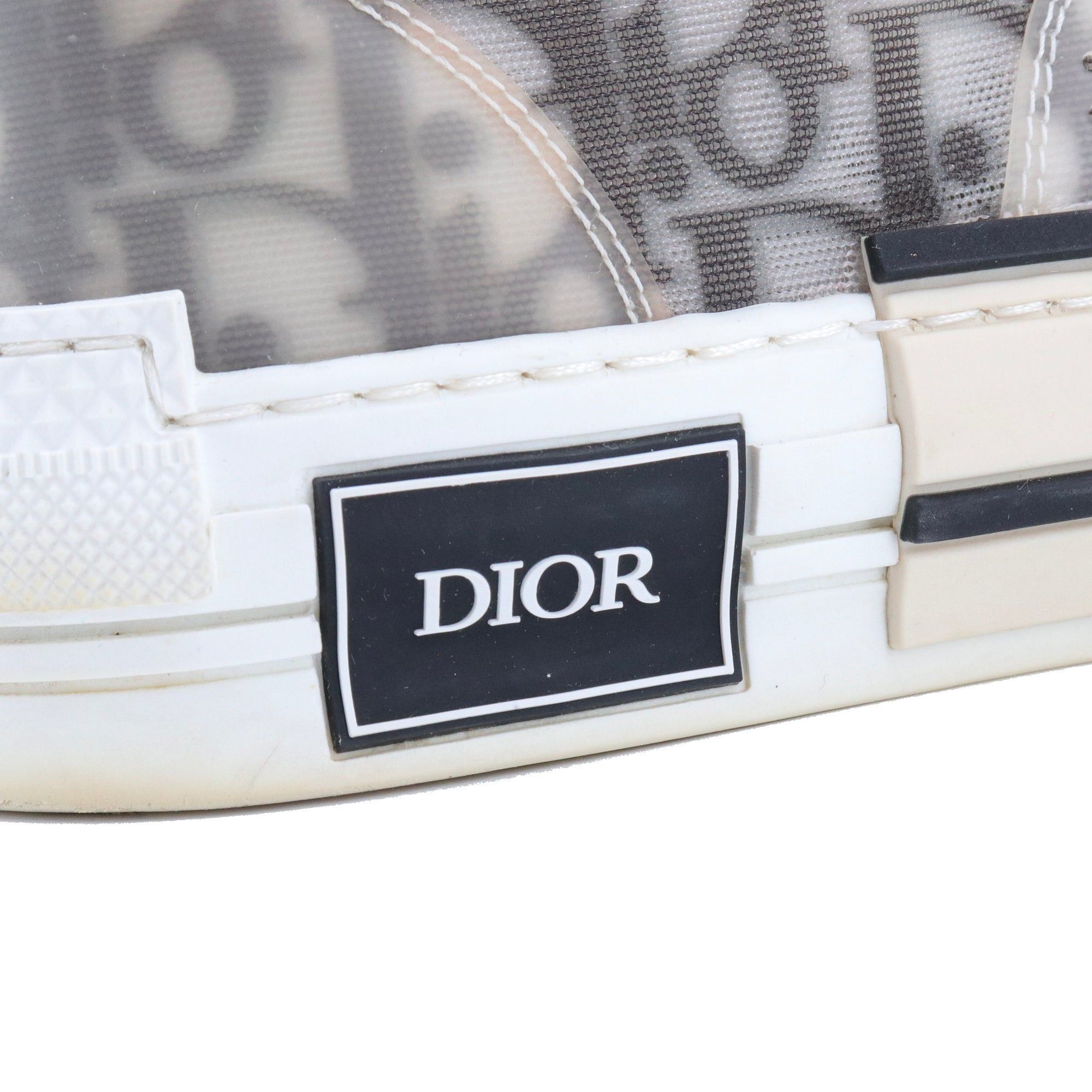 Dior DIOR - B23 Dior sneakers in white and black oblique canvas (T38) Size US 7 / IT 37 - 5 Thumbnail