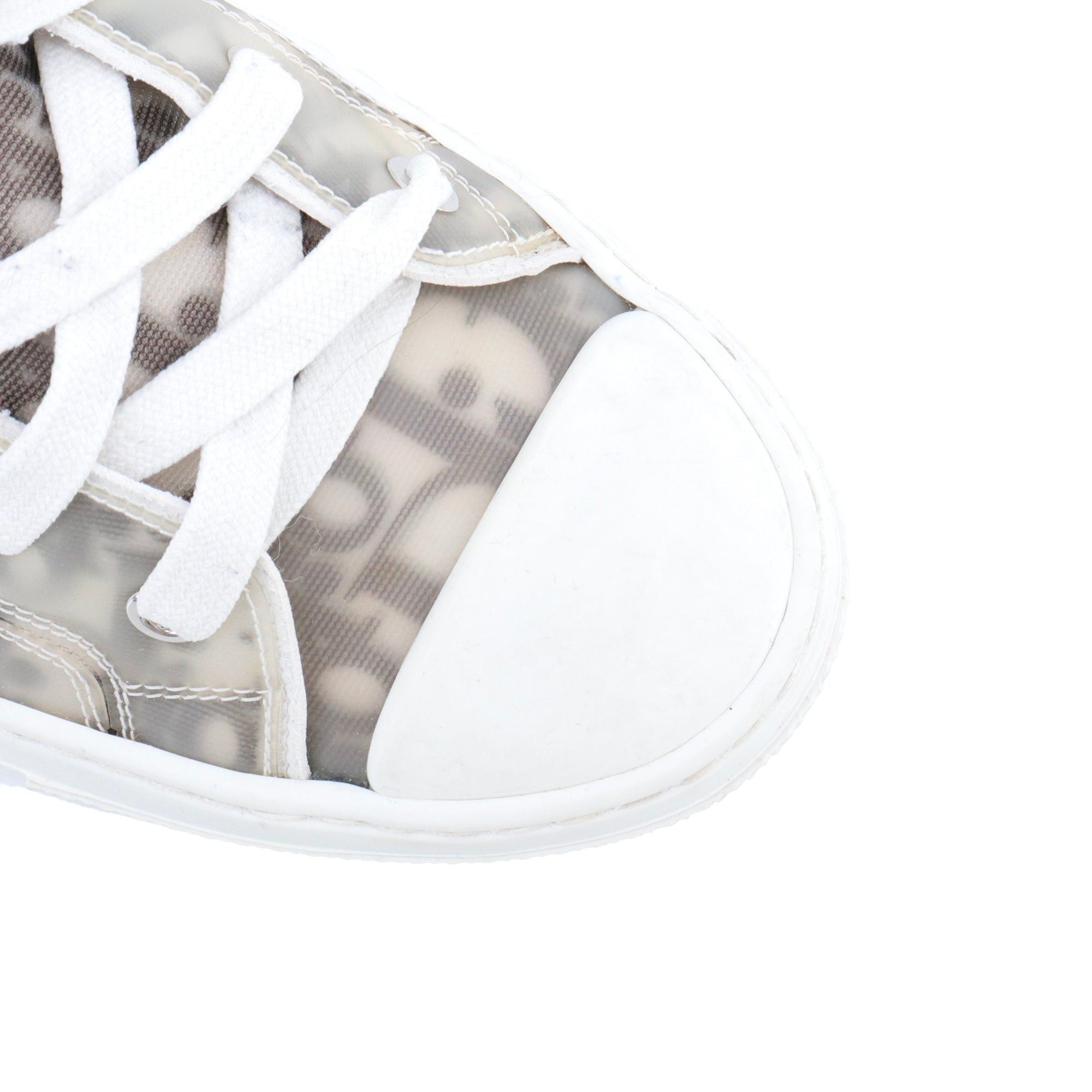 Dior DIOR - B23 Dior sneakers in white and black oblique canvas (T38) Size US 7 / IT 37 - 4 Thumbnail