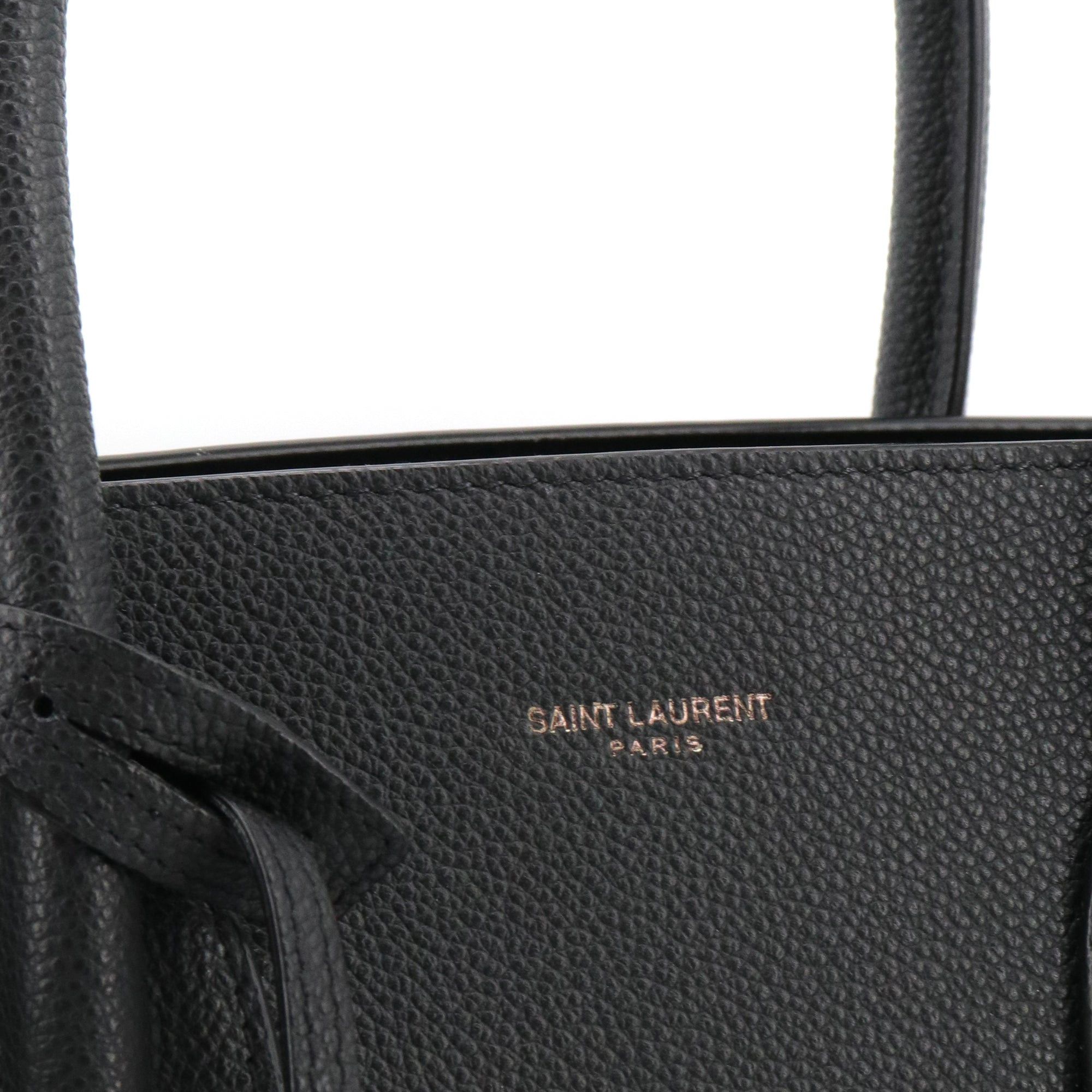 Saint Laurent Paris SAINT LAURENT - Large Saint Laurent Day Bag in black grained leather Size ONE SIZE - 5 Thumbnail