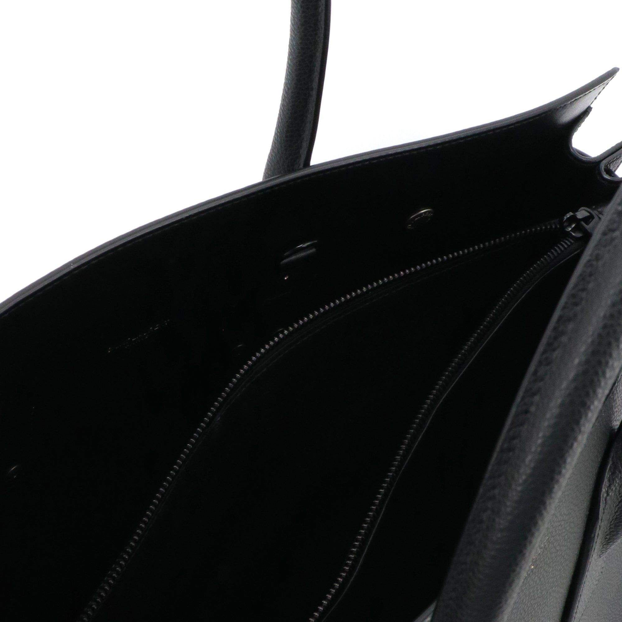Saint Laurent Paris SAINT LAURENT - Large Saint Laurent Day Bag in black grained leather Size ONE SIZE - 9 Thumbnail
