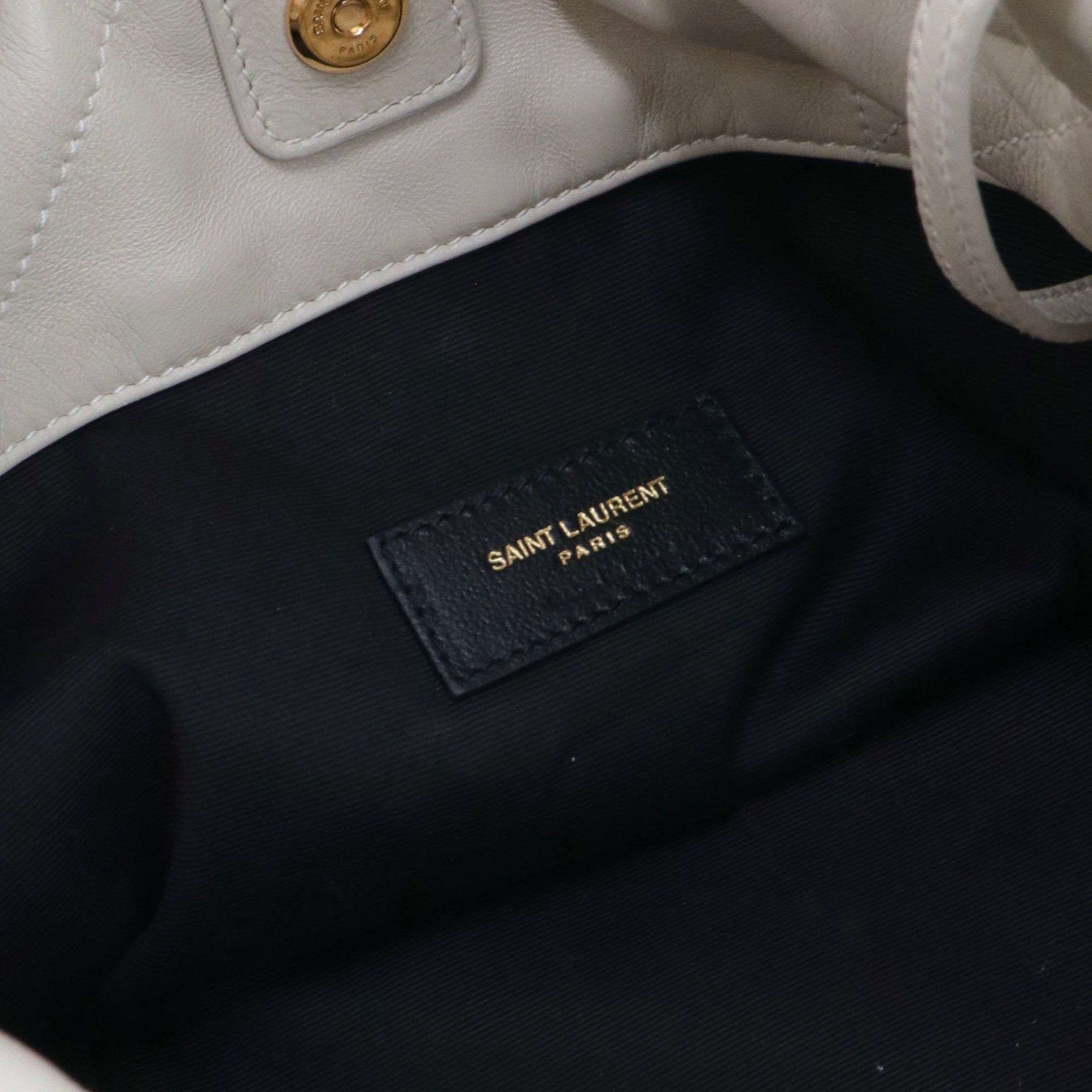 Saint Laurent Paris SAINT LAURENT - Jamie Pochon Saint Laurent shoulder bag in off-white leather Size ONE SIZE - 8 Thumbnail