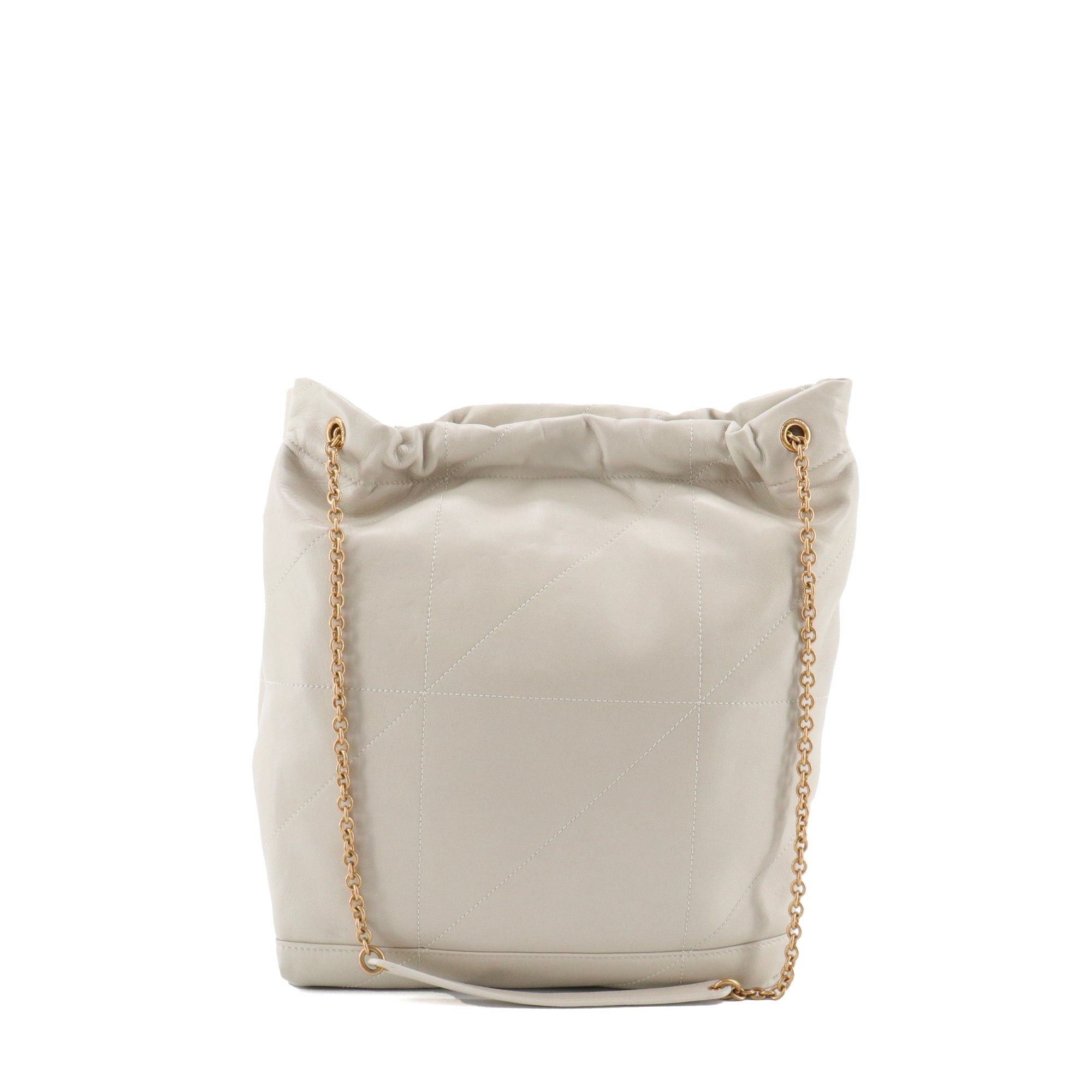 Saint Laurent Paris SAINT LAURENT - Jamie Pochon Saint Laurent shoulder bag in off-white leather Size ONE SIZE - 3 Thumbnail