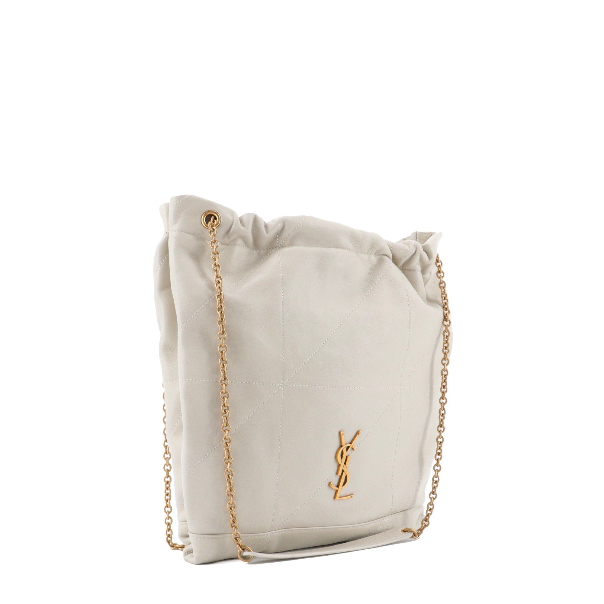 Saint Laurent Paris SAINT LAURENT - Jamie Pochon Saint Laurent shoulder bag in off-white leather Size ONE SIZE - 2 Thumbnail