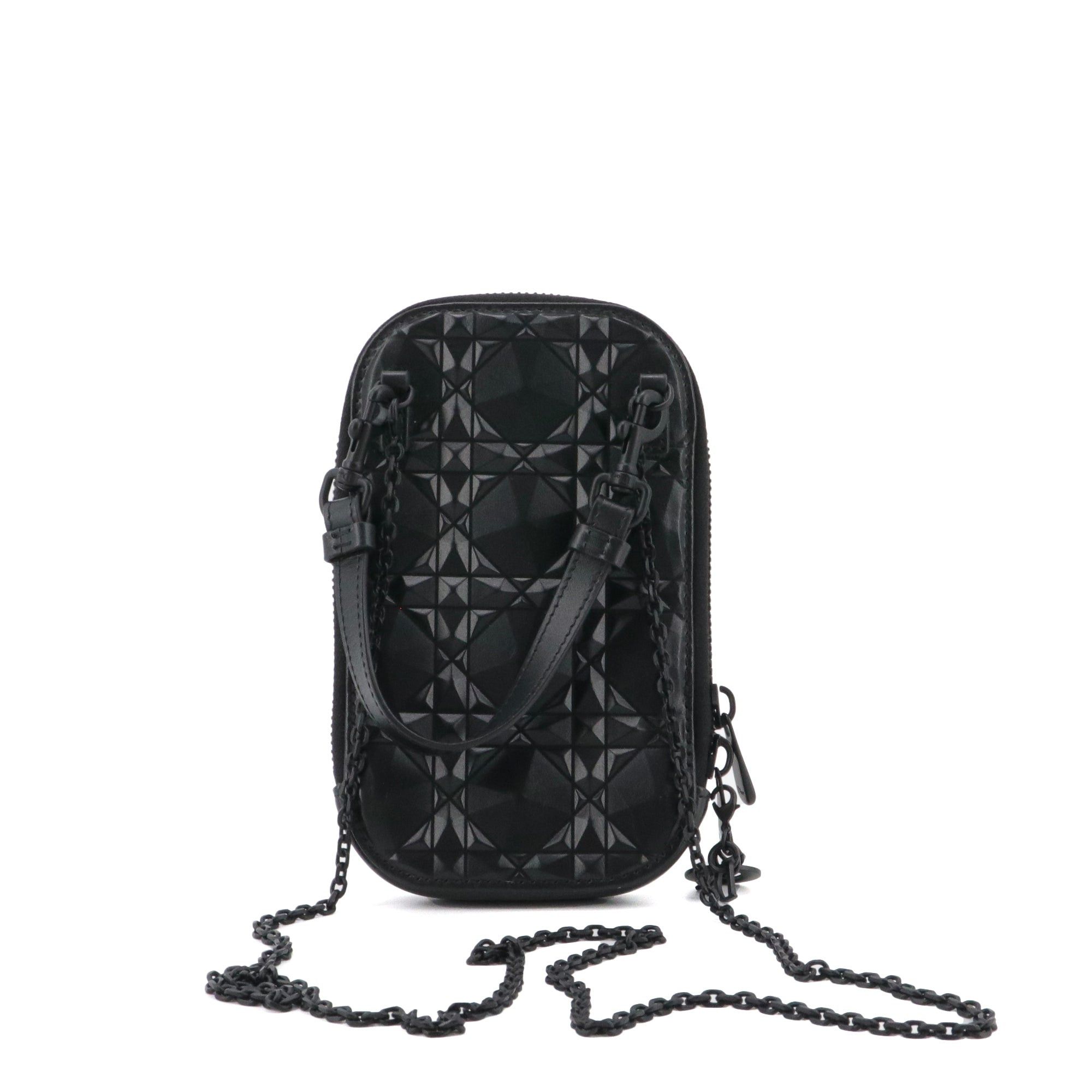 Dior DIOR - Call'in Lady Dior phone case in black cannage leather Size ONE SIZE - 3 Thumbnail