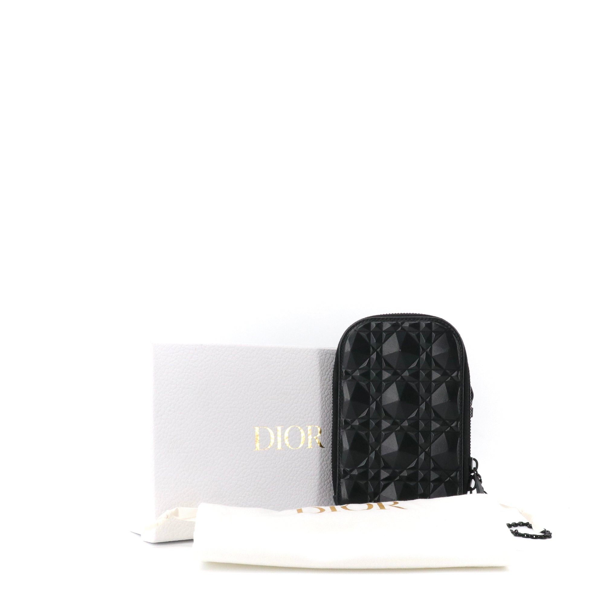 Dior DIOR - Call'in Lady Dior phone case in black cannage leather Size ONE SIZE - 7 Thumbnail
