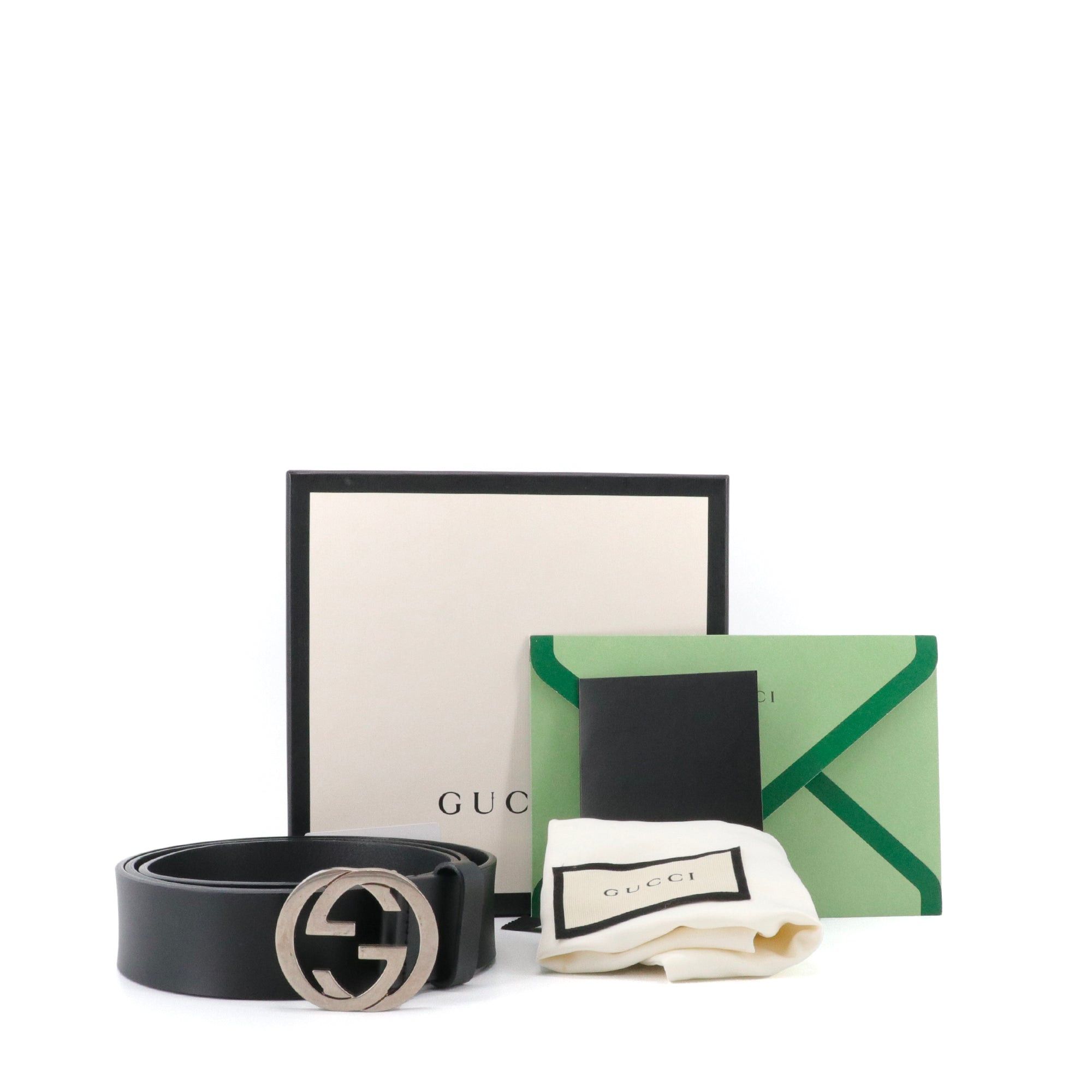Gucci GUCCI - Gucci GG belt in black leather (T105) Size ONE SIZE - 7 Thumbnail