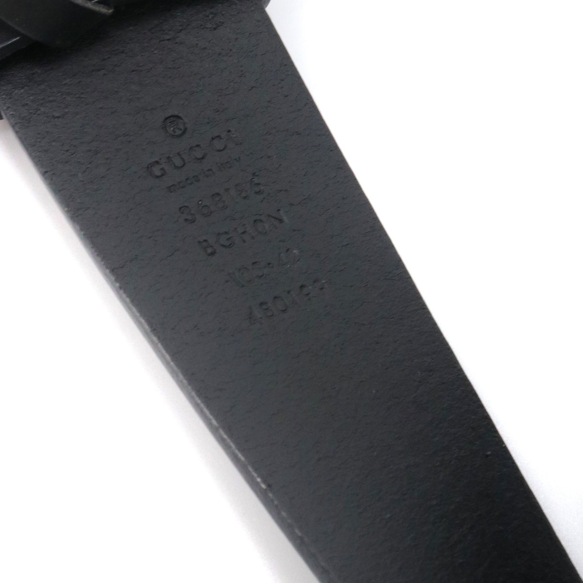 Gucci GUCCI - Gucci GG belt in black leather (T105) Size ONE SIZE - 6 Thumbnail