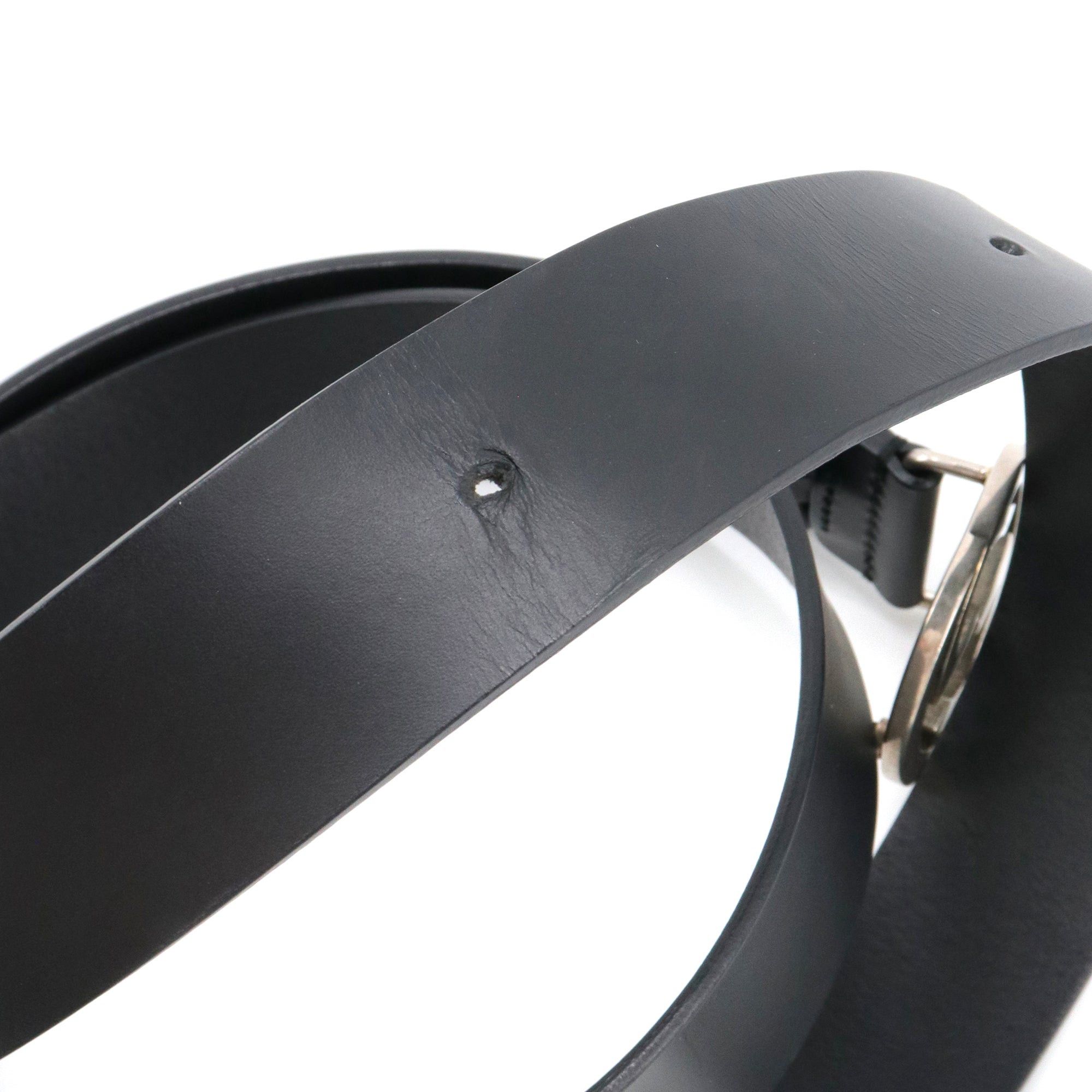 Gucci GUCCI - Gucci GG belt in black leather (T105) Size ONE SIZE - 5 Thumbnail