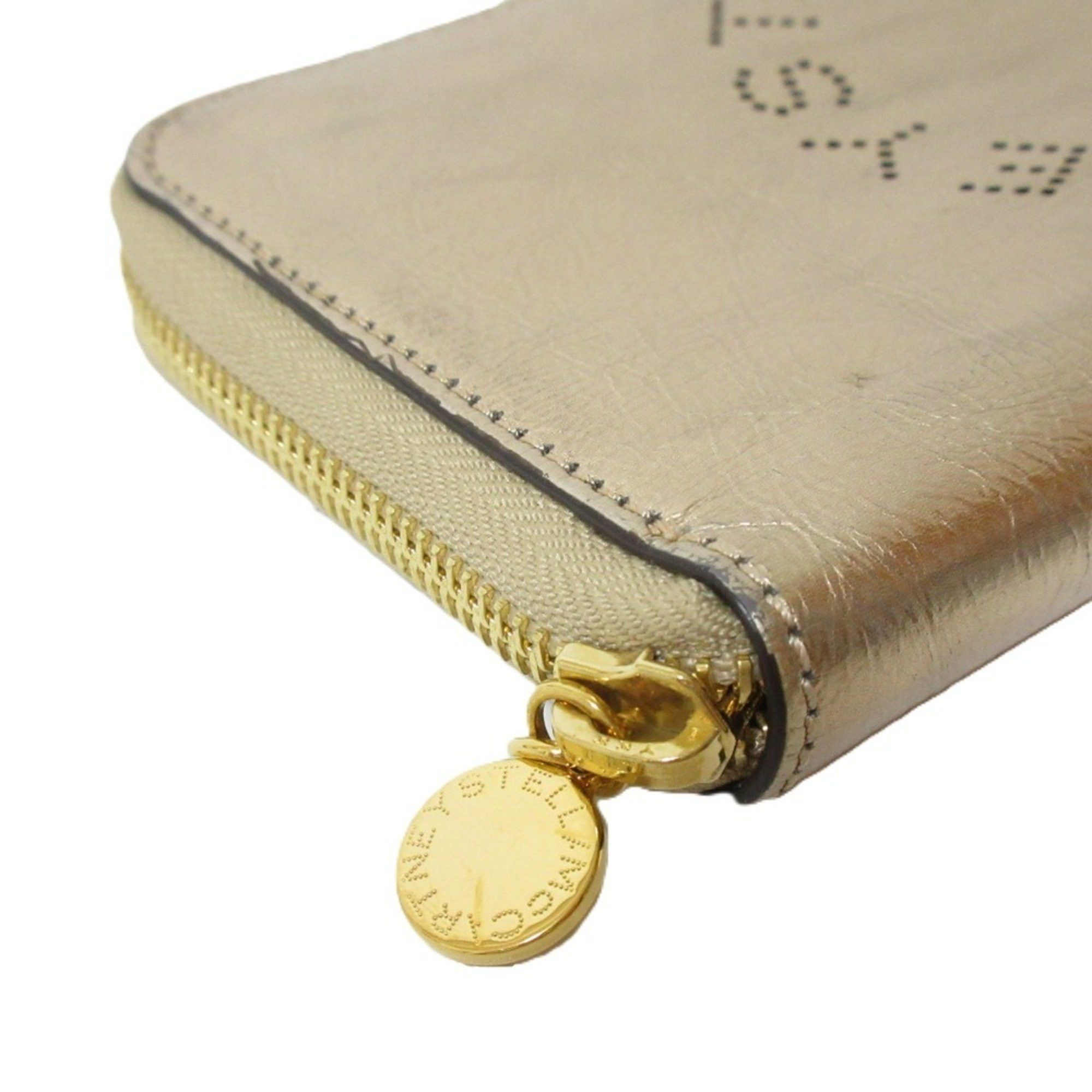Stella McCartney STELLA McCARTNEY Stella McCartney logo punching round zipper long wallet pink gold men women Size ONE SIZE - 3 Thumbnail