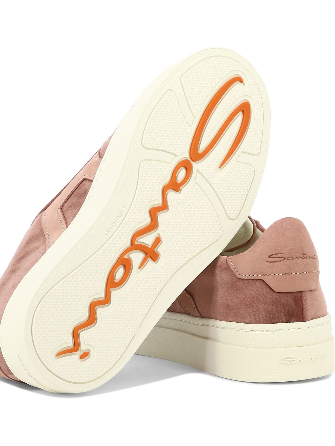 Santoni Sneakers In Pelle Scamosciata Con Stampa Logo IT 36