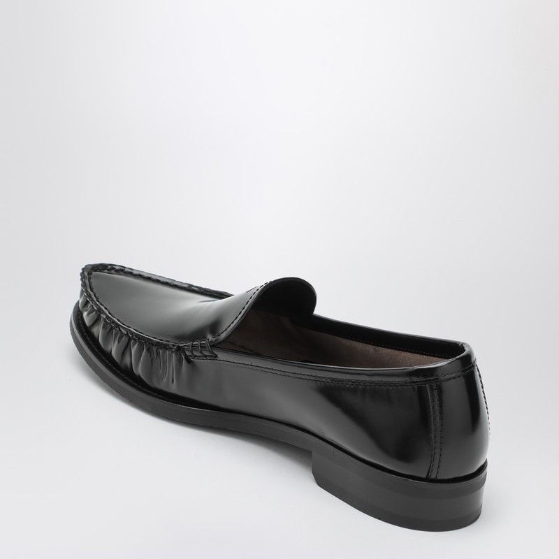 Prada Prada Black Brushed Leather Loafers Size US 10.5 / EU 43-44 - 2 Thumbnail