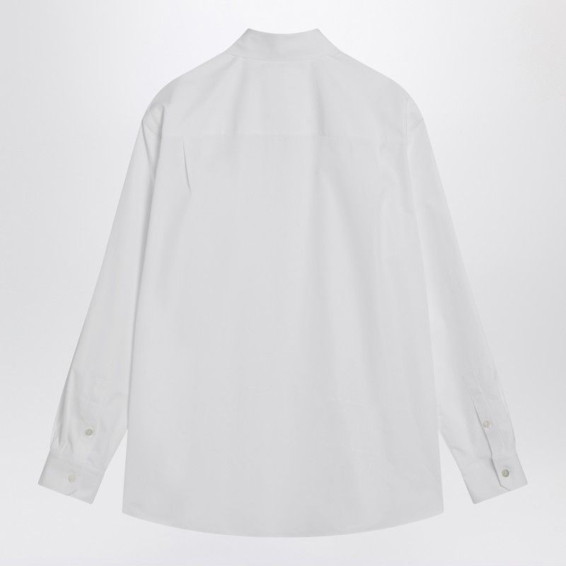 Gucci Gucci White Cotton Shirt With Logo Embroidery Size US M / EU 48-50 / 2 - 2 Thumbnail