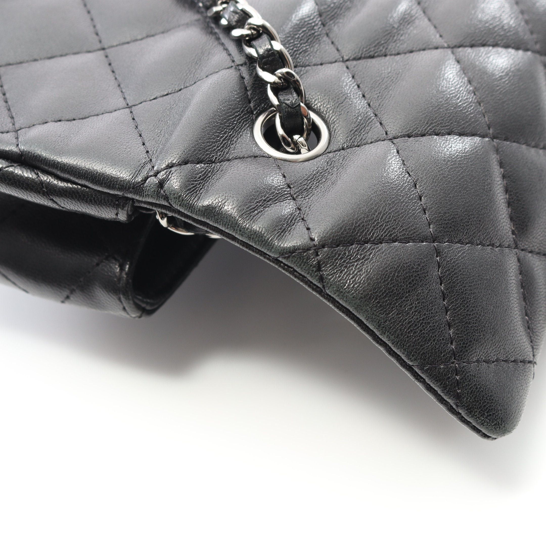 Chanel Chanel Mini Matelasse Chain Shoulder Bag Lambskin Black Silver Hardware Size ONE SIZE - 7 Thumbnail
