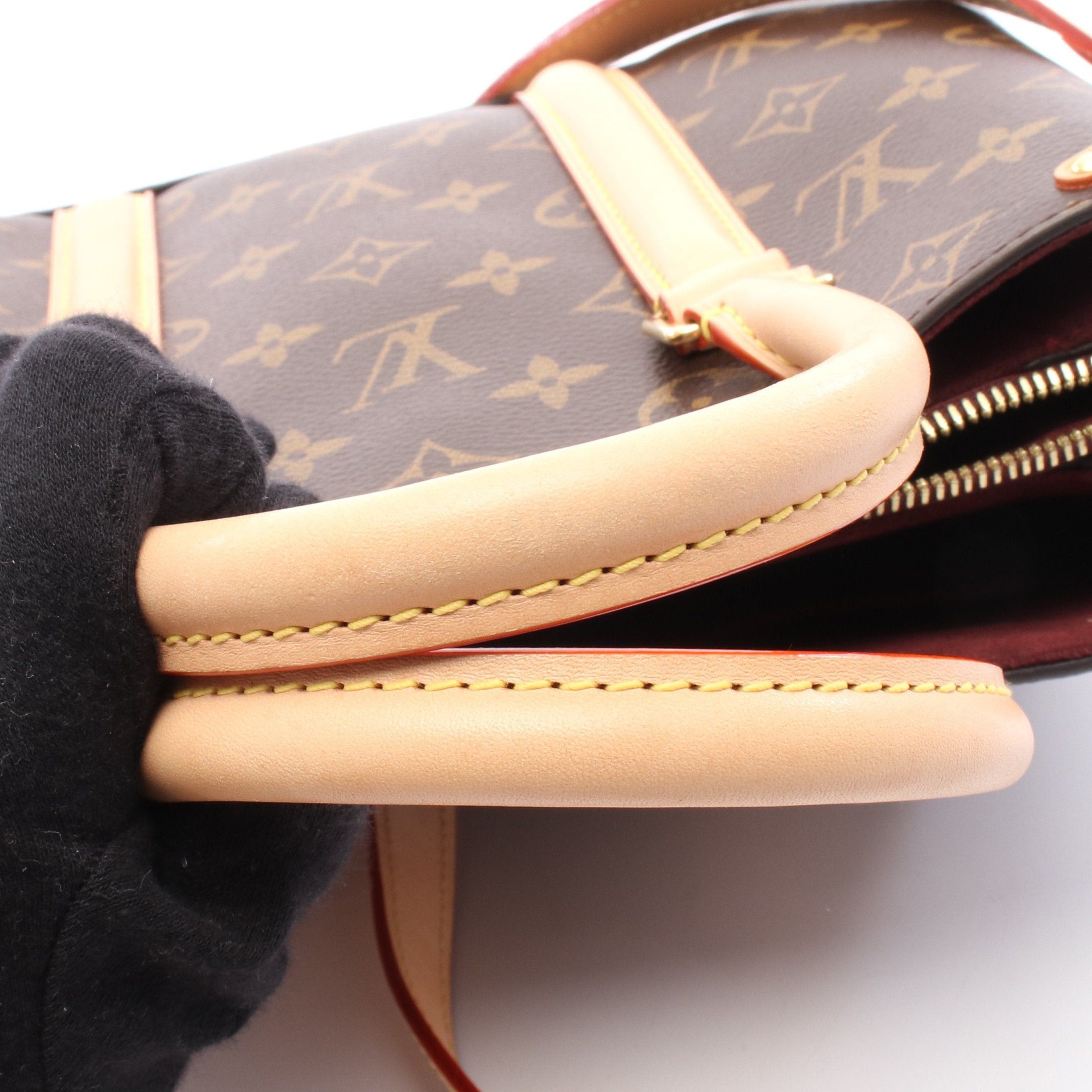 Louis Vuitton Louis Vuitton Soufflot Bb Monogram Handbag Leather Brown Size ONE SIZE - 5 Thumbnail