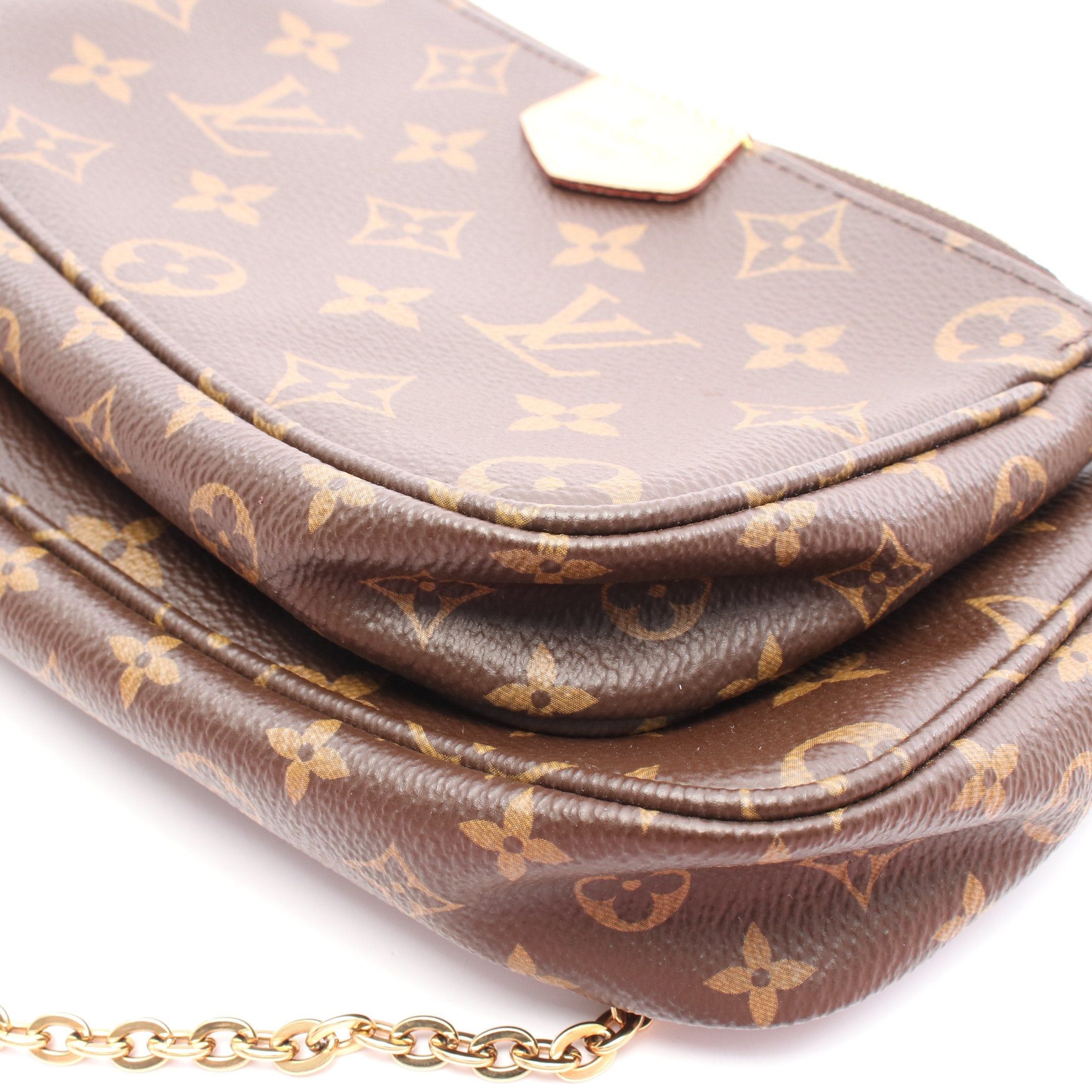 Louis Vuitton Louis Vuitton Multy Pochette Accessoires Monogram Rose Claire Shoulder Bag Leather Brown Pink Size ONE SIZE - 6 Thumbnail