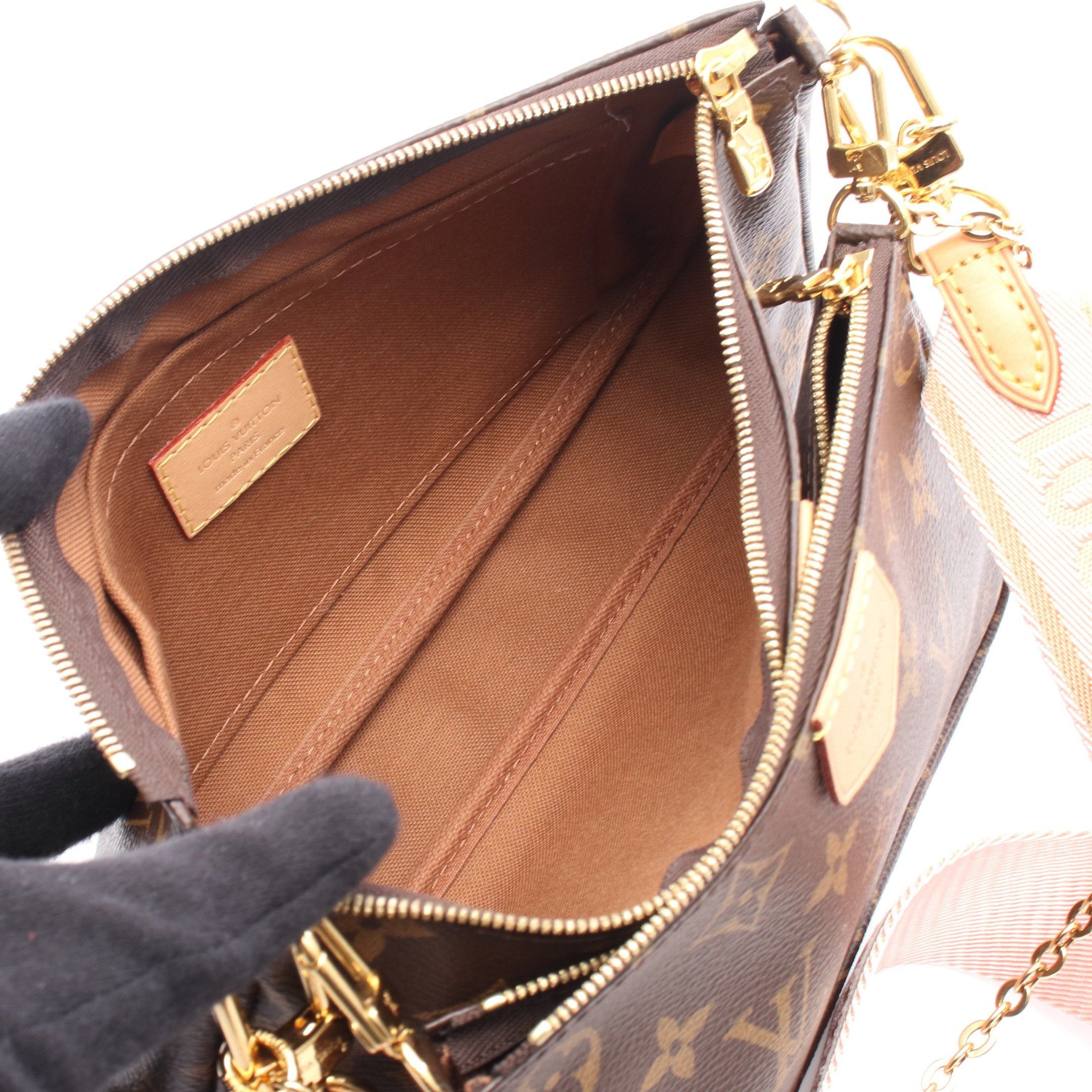 Louis Vuitton Louis Vuitton Multy Pochette Accessoires Monogram Rose Claire Shoulder Bag Leather Brown Pink Size ONE SIZE - 3 Thumbnail