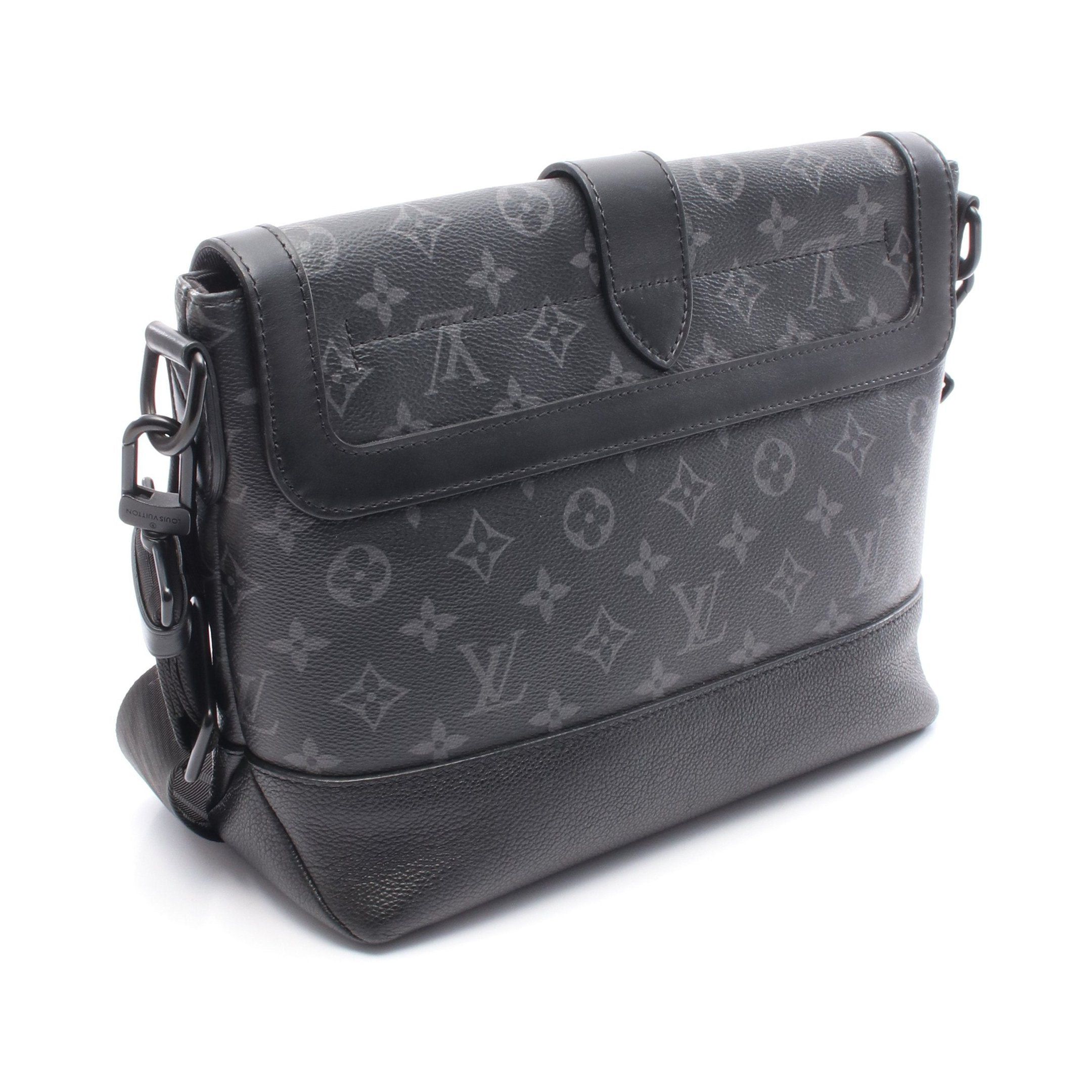 Louis Vuitton Louis Vuitton Saumur Messenger Monogram Eclipse Shoulder Bag Leather Black Size ONE SIZE - 2 Thumbnail
