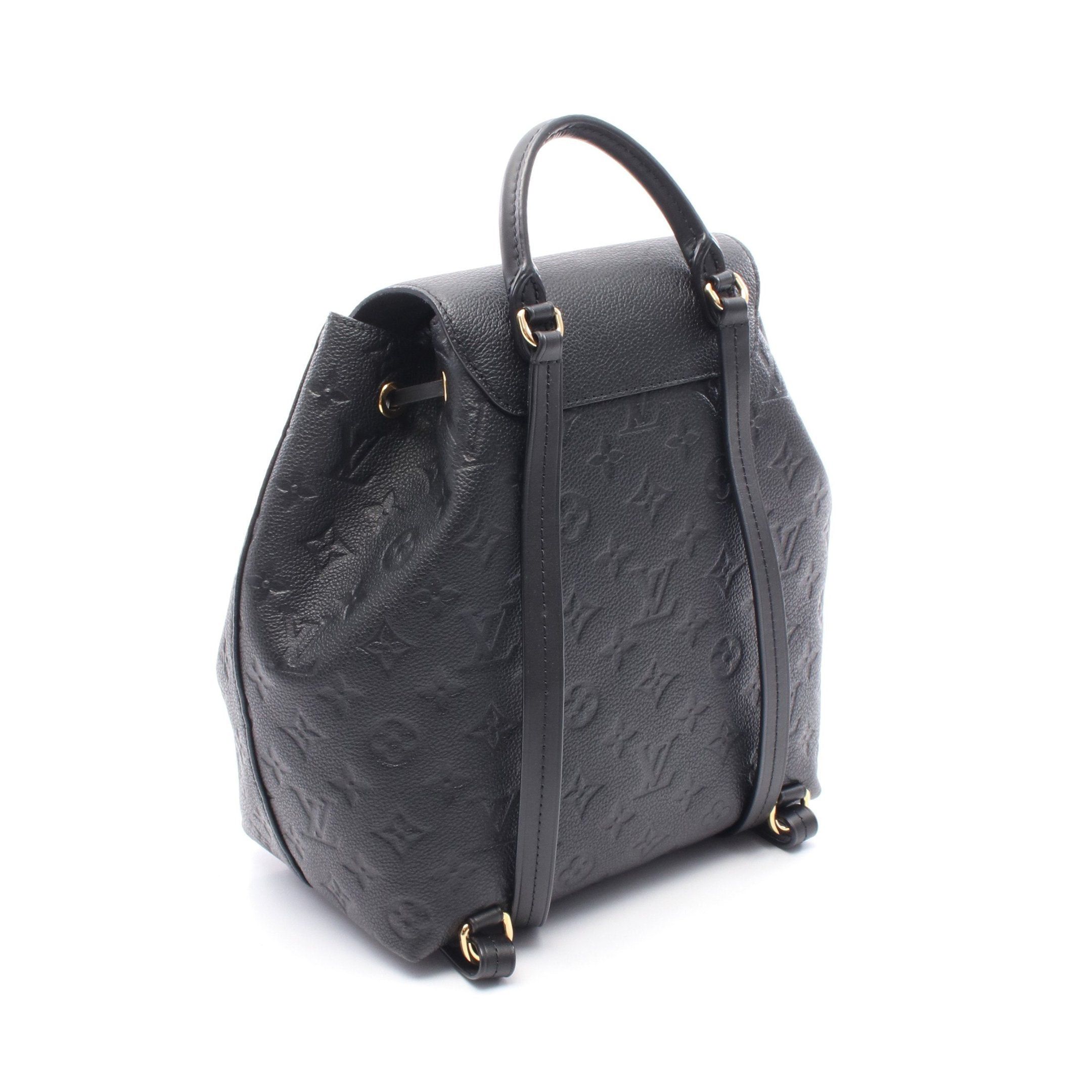 Louis Vuitton Louis Vuitton Montsouris Pm Monogram Empreinte Noir Backpack Rucksack Leather Black Size ONE SIZE - 2 Thumbnail