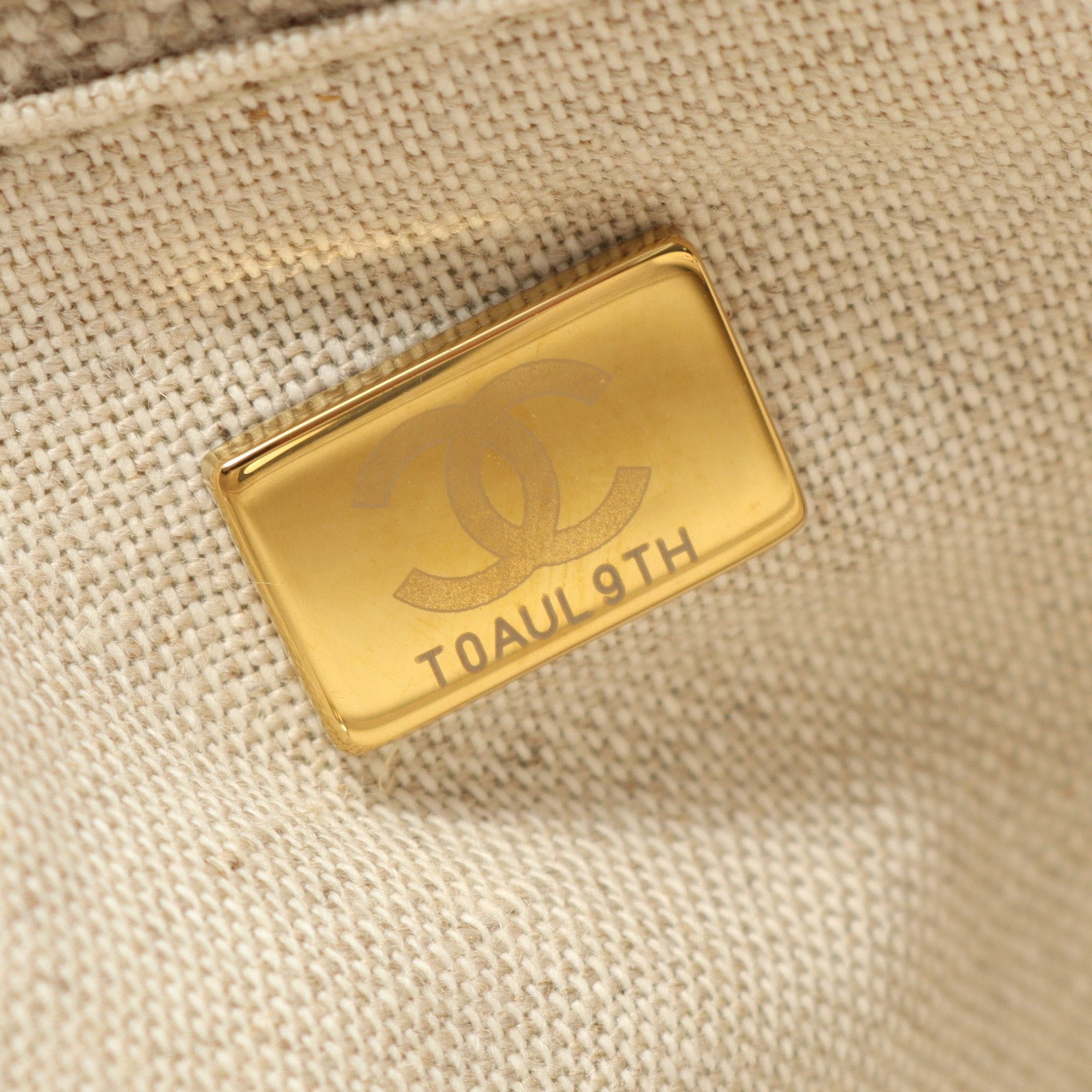 Chanel Chanel Deauville Small Chain Shoulder Bag Tote Canvas Leather Beige Black Gold Hardware Size ONE SIZE - 5 Thumbnail