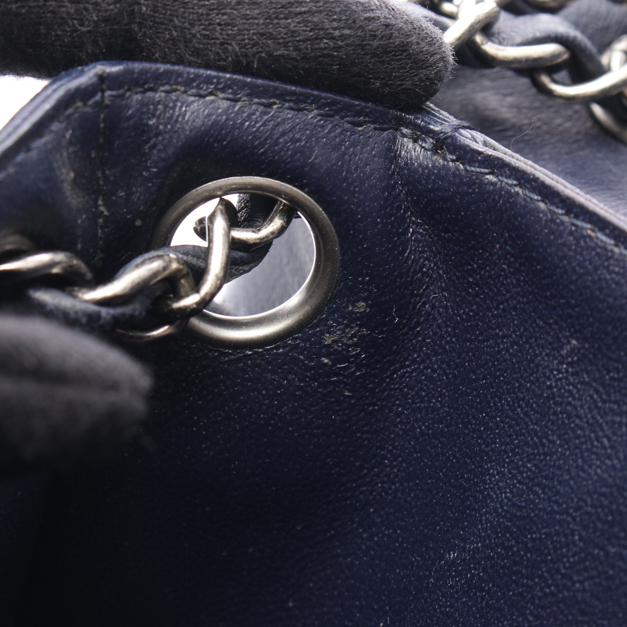 Chanel Chanel Matelasse Chain Shoulder Bag Leather Navy Antique Silver Hardware Size ONE SIZE - 6 Thumbnail