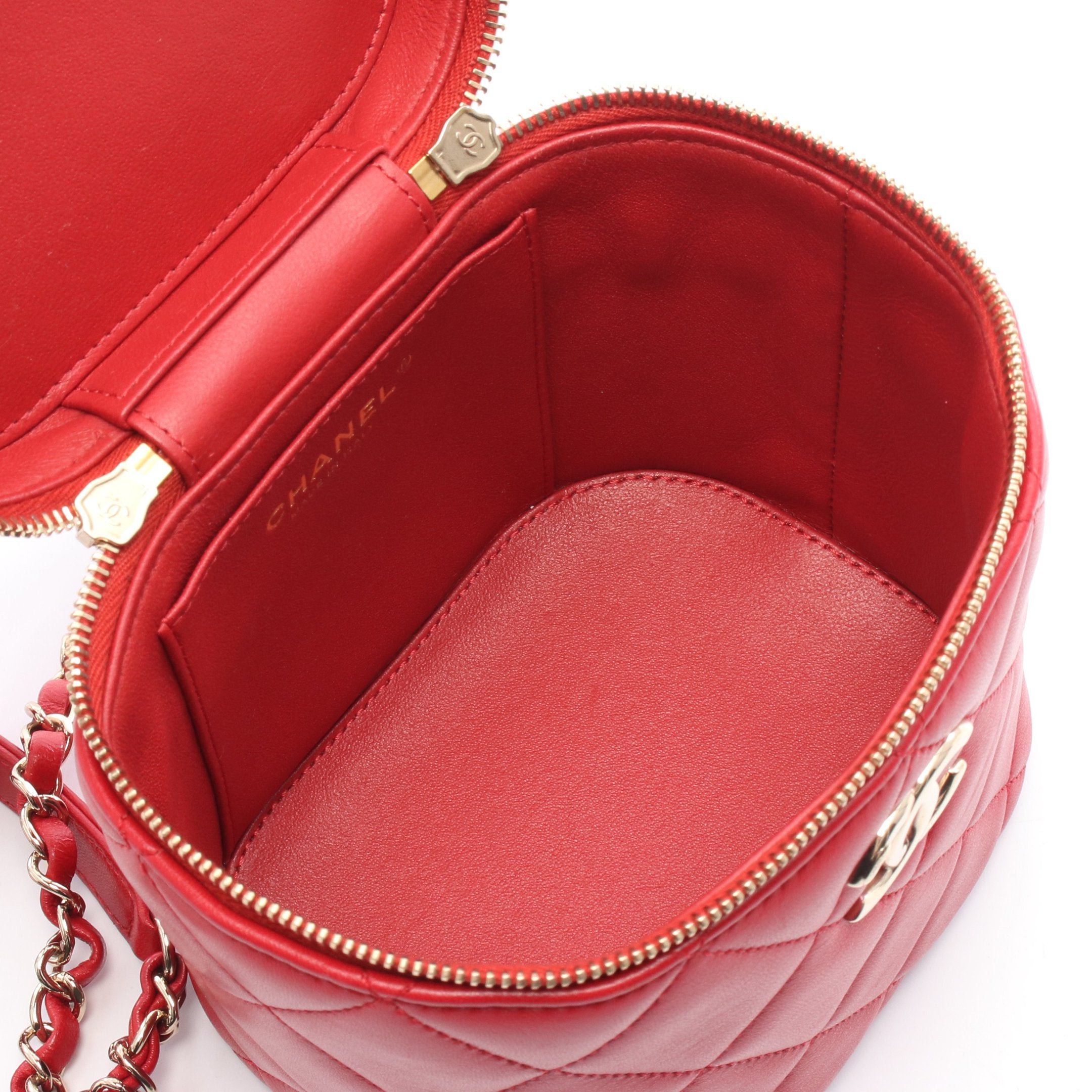 Chanel Chanel Trendy Cc Vanity Bag Chain Shoulder Leather Red Gold Hardware Size ONE SIZE - 3 Thumbnail