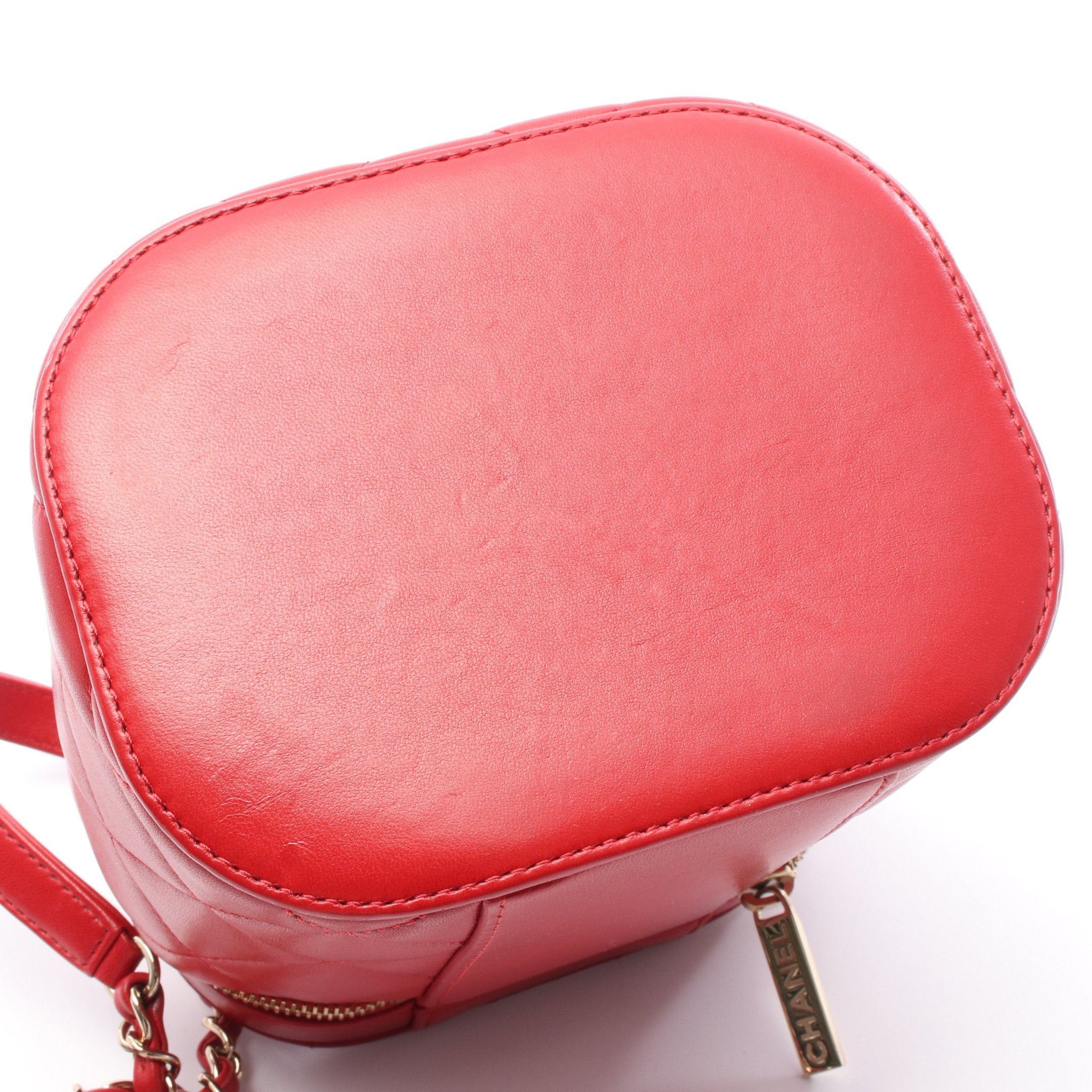 Chanel Chanel Trendy Cc Vanity Bag Chain Shoulder Leather Red Gold Hardware Size ONE SIZE - 7 Thumbnail