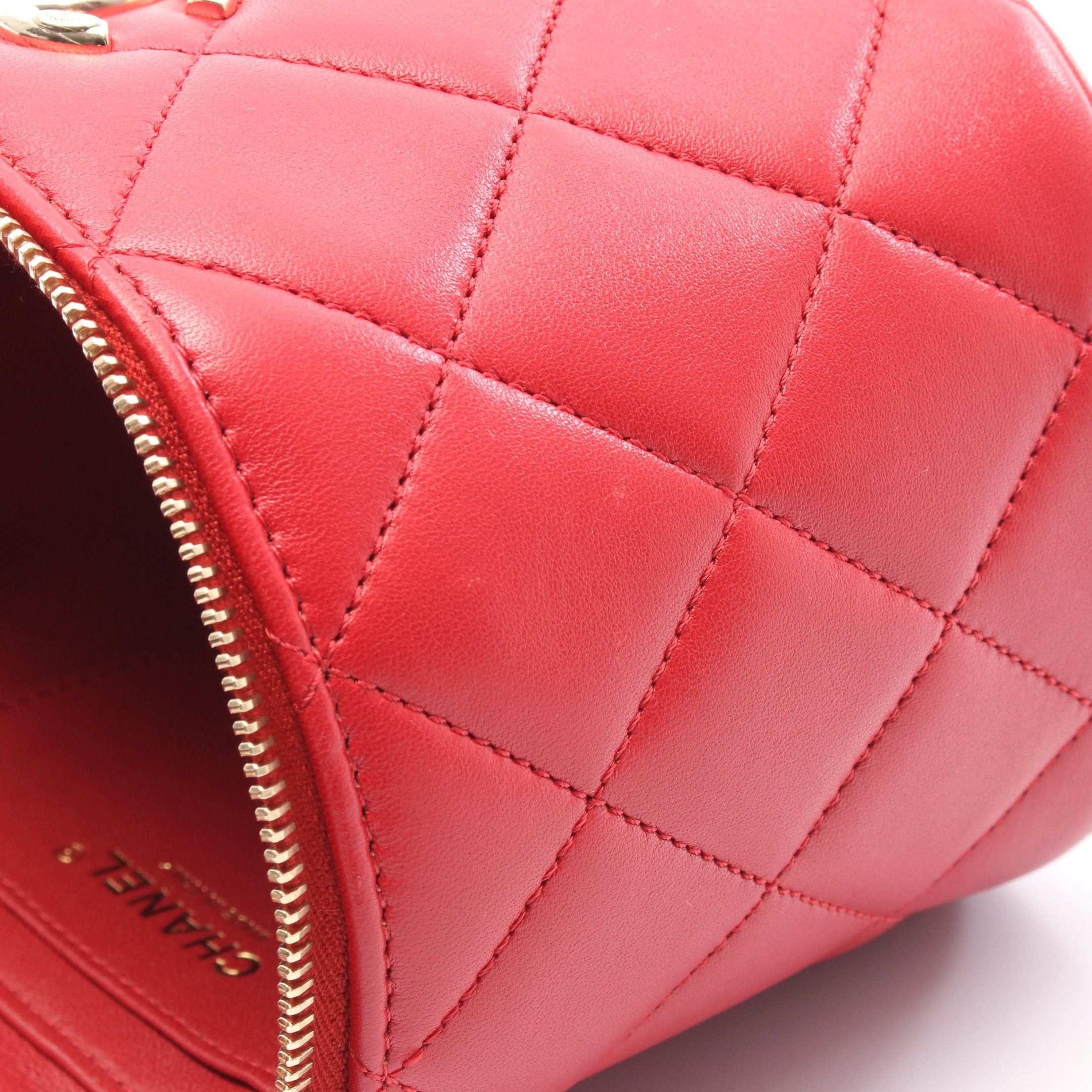 Chanel Chanel Trendy Cc Vanity Bag Chain Shoulder Leather Red Gold Hardware Size ONE SIZE - 6 Thumbnail